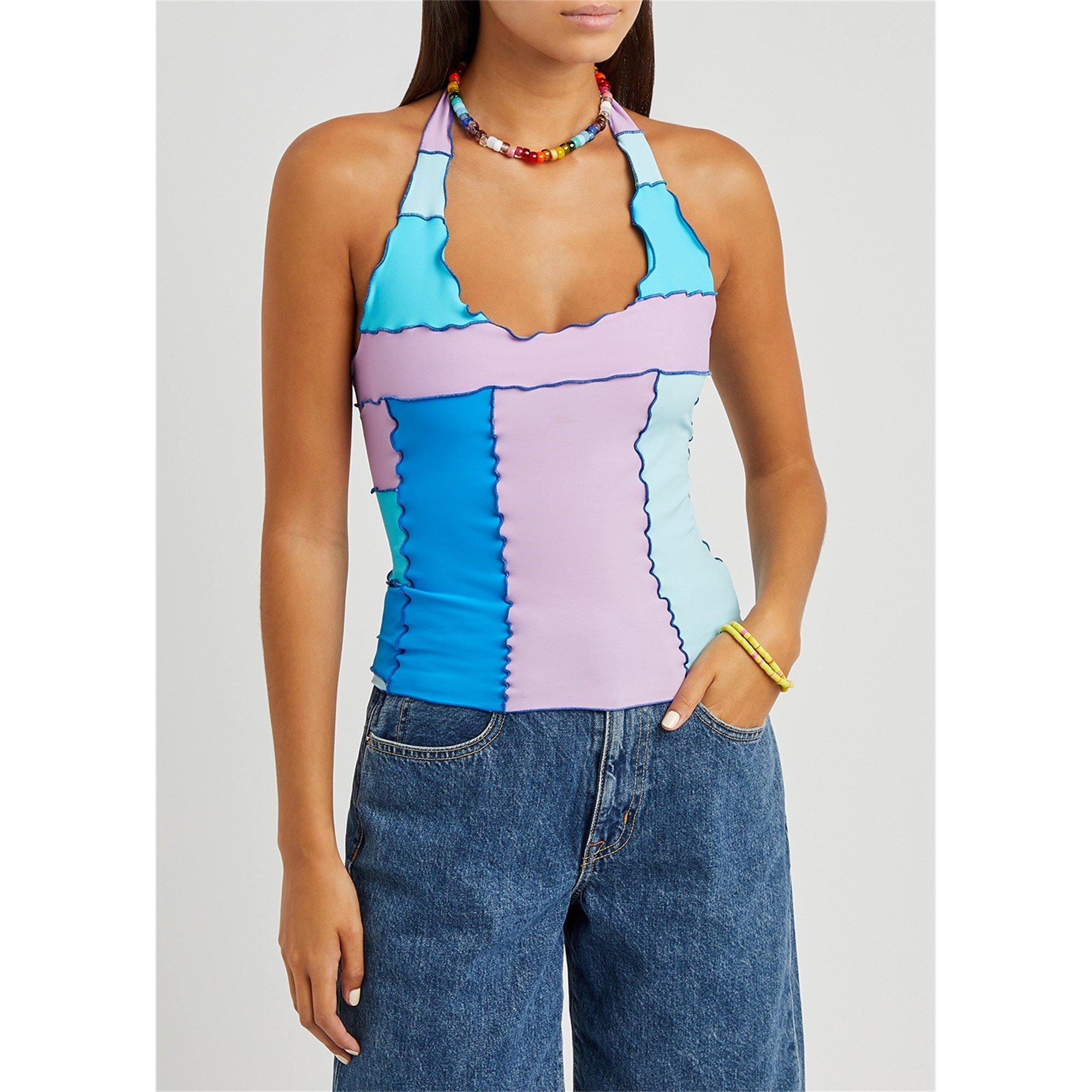 BLUE AND OTHER - Sherris - T HALTER NECK TOP - 2