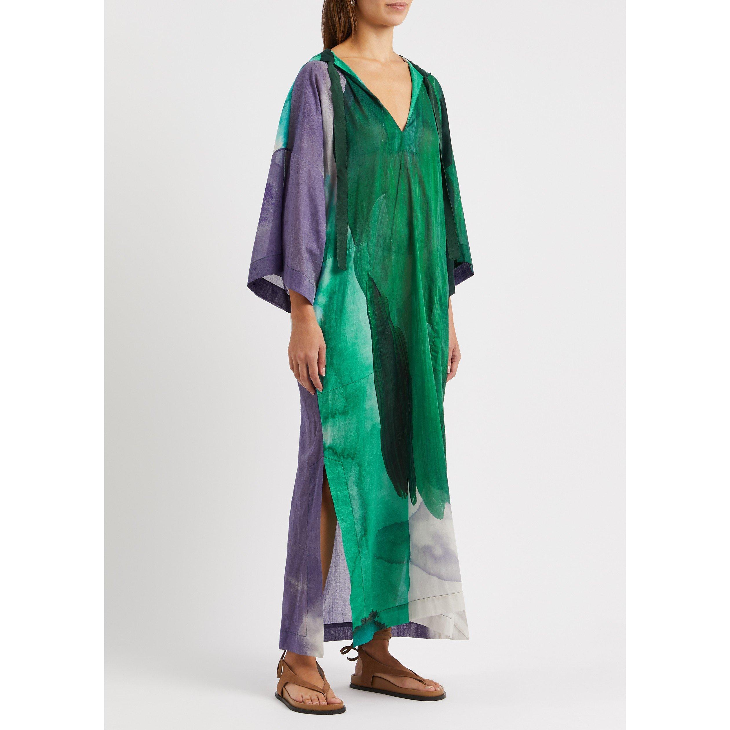 BLUE AND OTHER - On the Island - LD SHORT SLEEVE HOODED DRESS - 2
