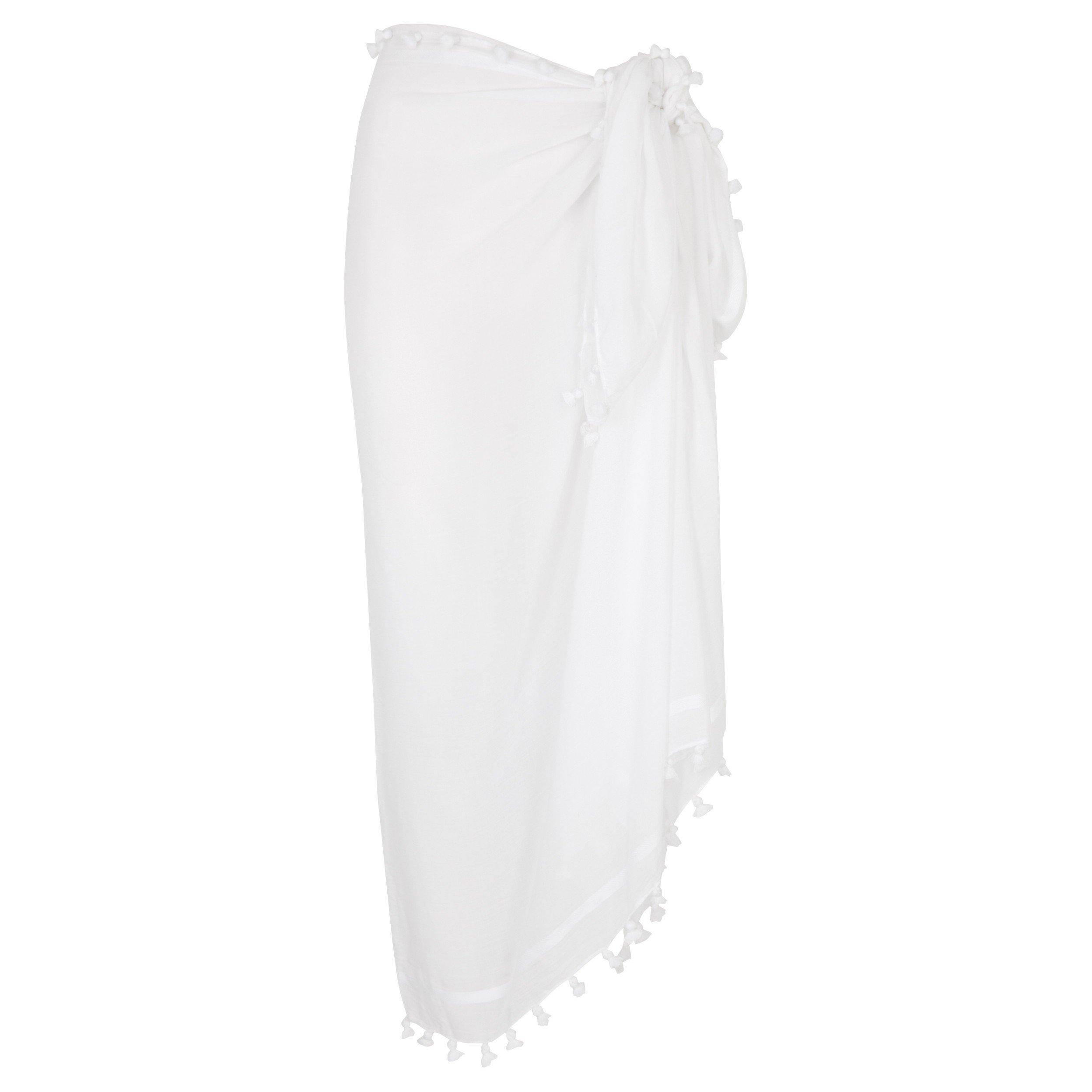 WHITE - Melissa Odabash - Women's Rayon Sarong - 1