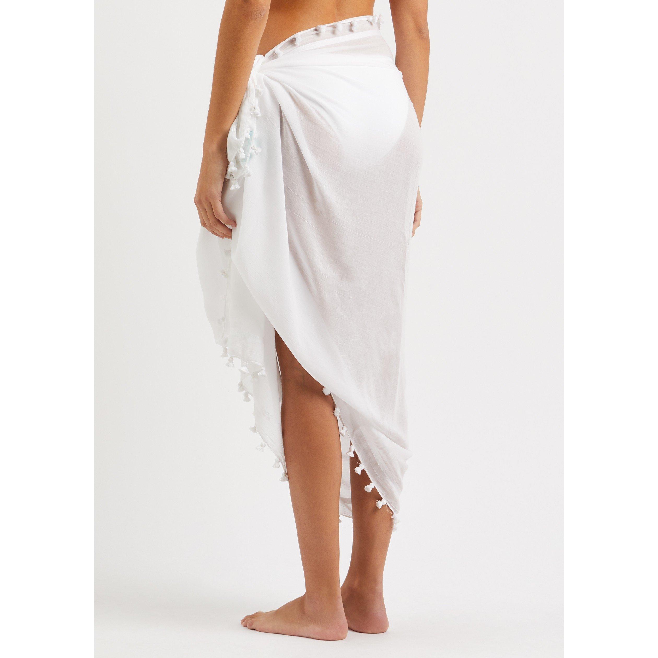 WHITE - Melissa Odabash - Women's Rayon Sarong - 3