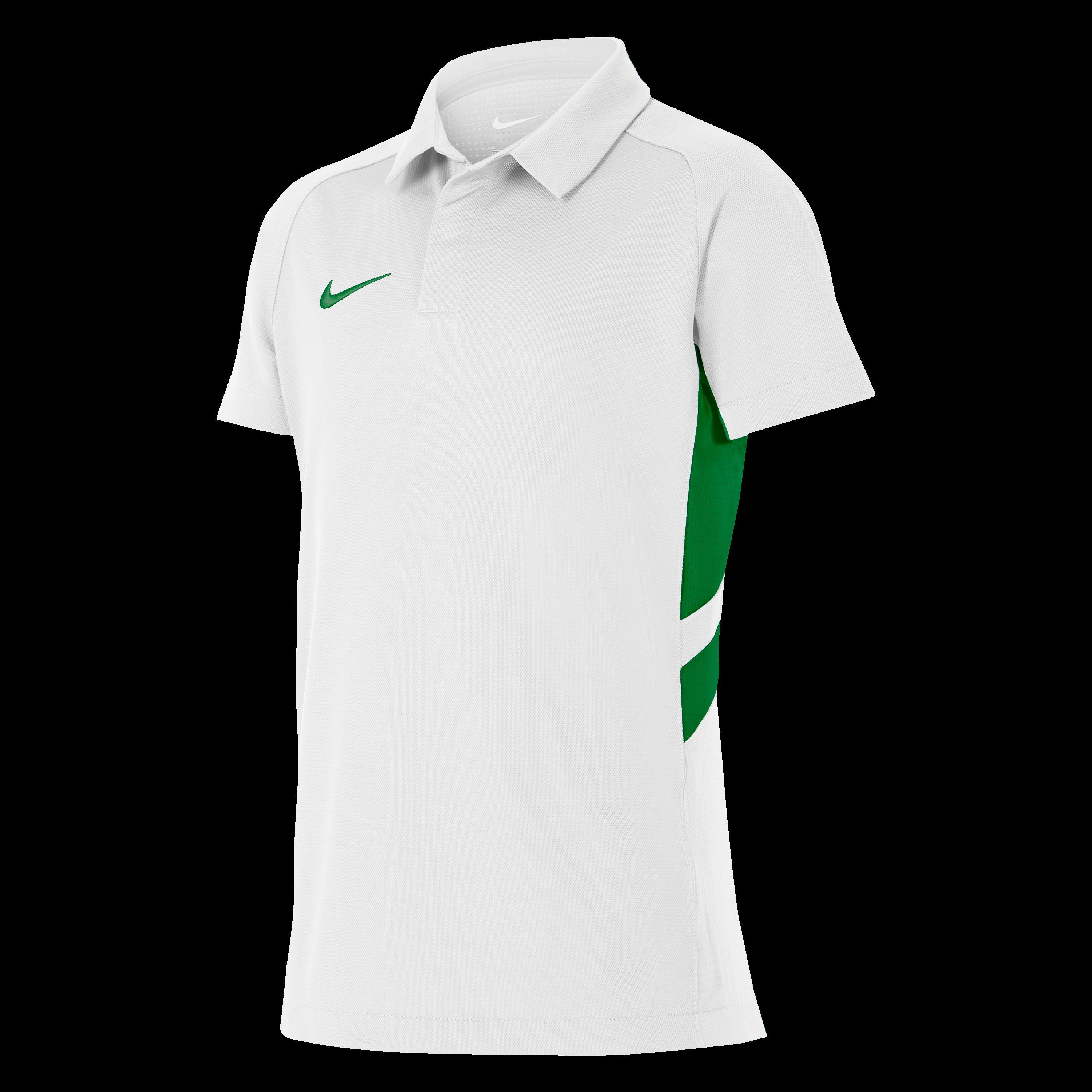 Nike  Kids ' Hockey Polo Shirt - Wht/Pine Green - 9-10 (M)