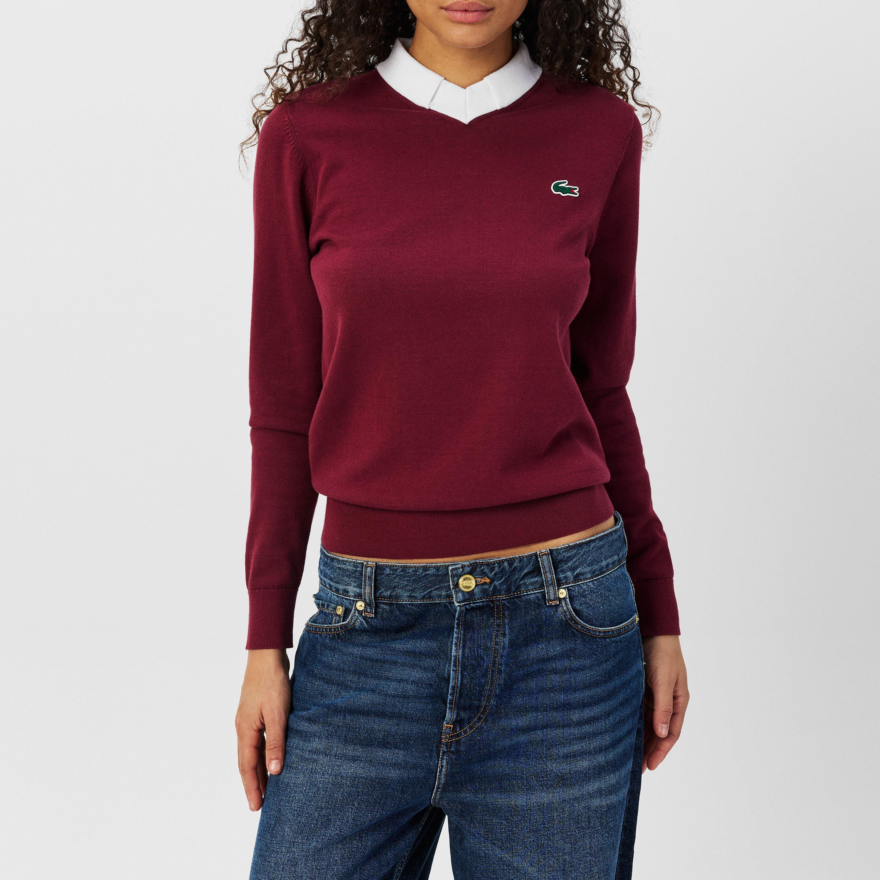 Spleen/White - Lacoste - Women's Crew Neck Jumper - 3