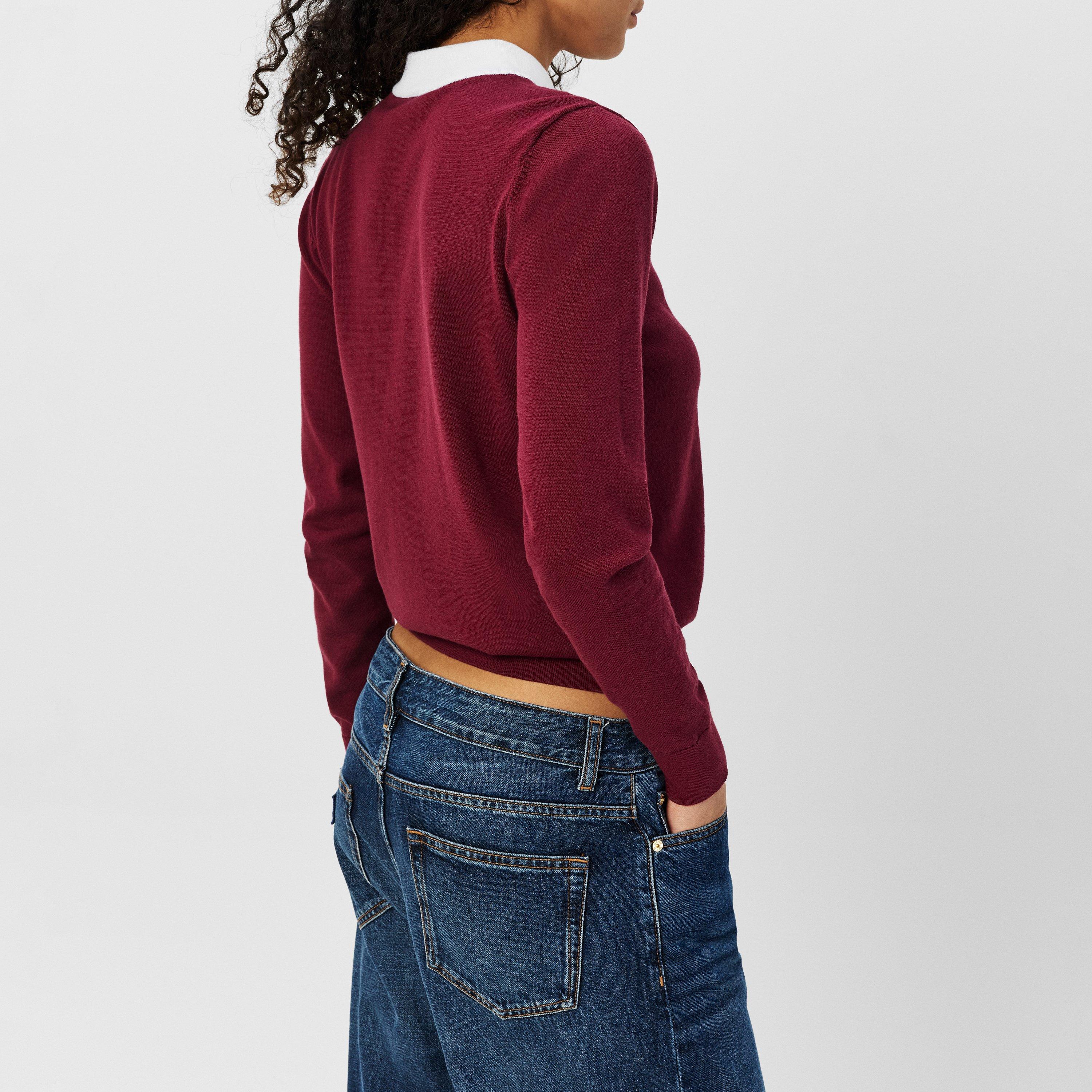 Spleen/White - Lacoste - Women's Crew Neck Jumper - 4