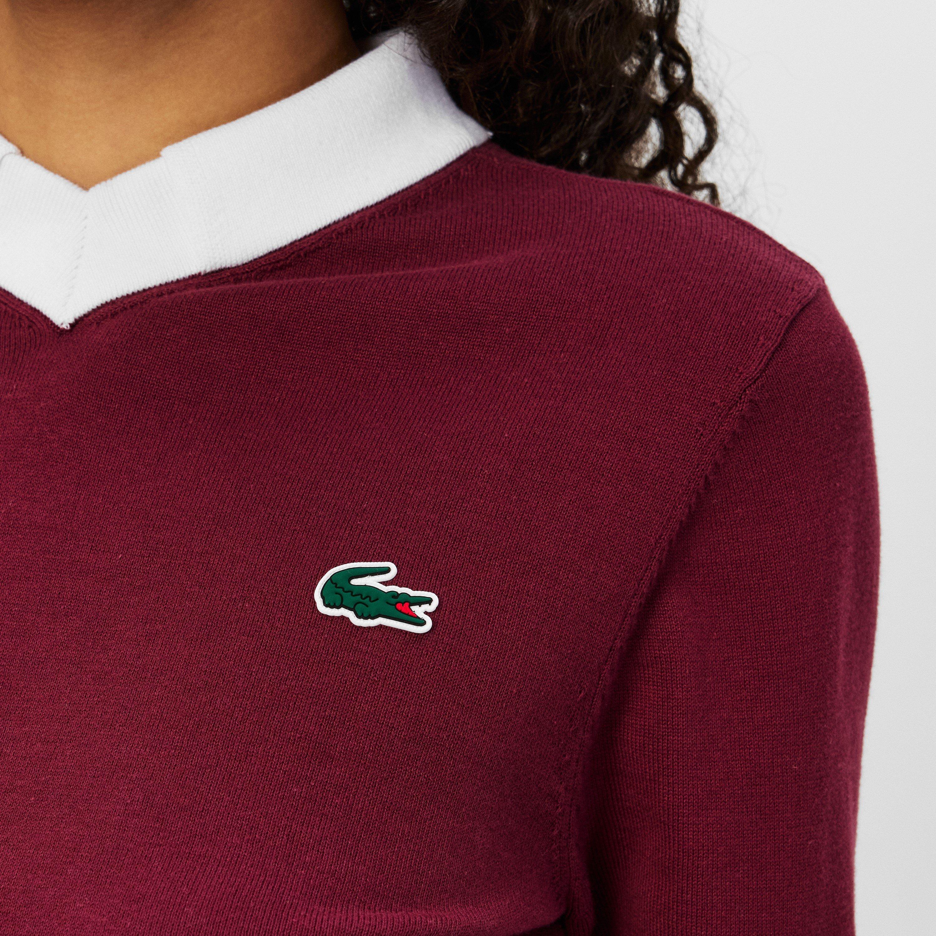Spleen/White - Lacoste - Women's Crew Neck Jumper - 5