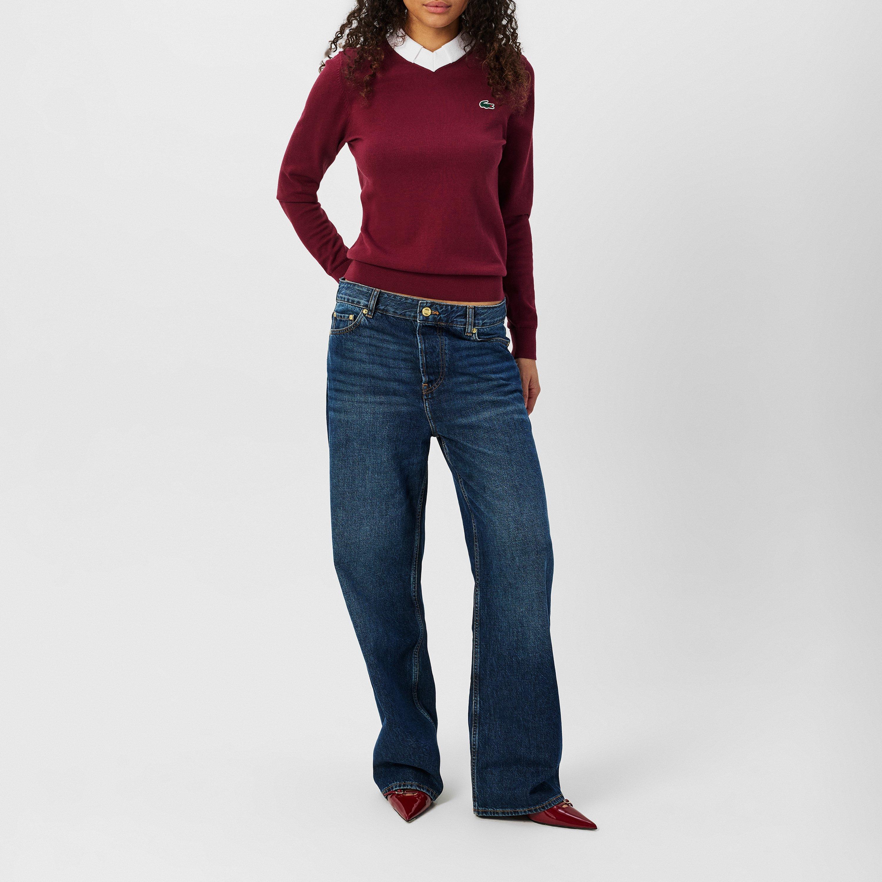 Spleen/White - Lacoste - Women's Crew Neck Jumper - 6