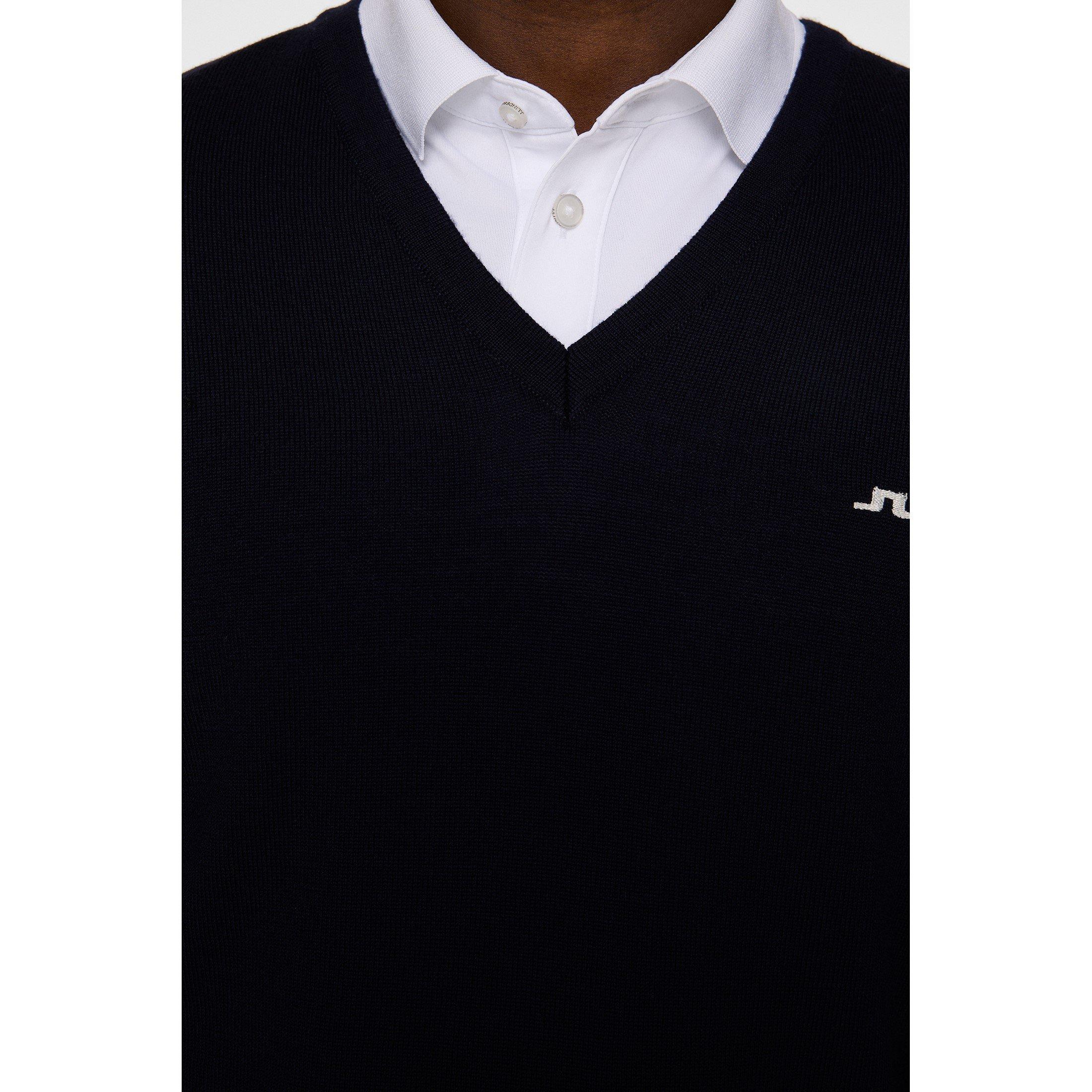 Navy - J Lindeberg - Men's Junior.Lind Lymn Knitted Crew Neck Jumper - 6
