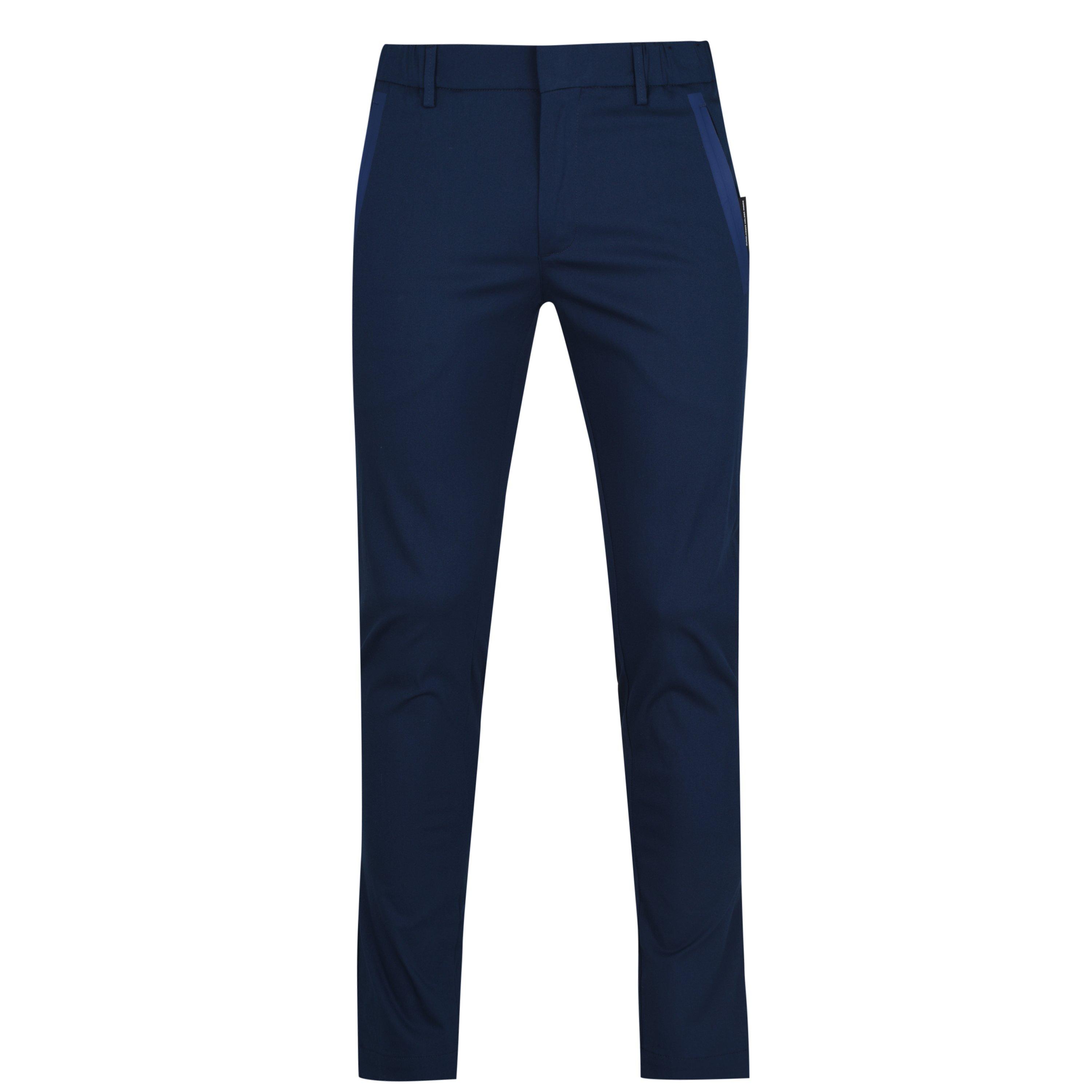 Navy 410 - Boss - Men's Rogan Button Fastening Slim Fit Trousers - 1