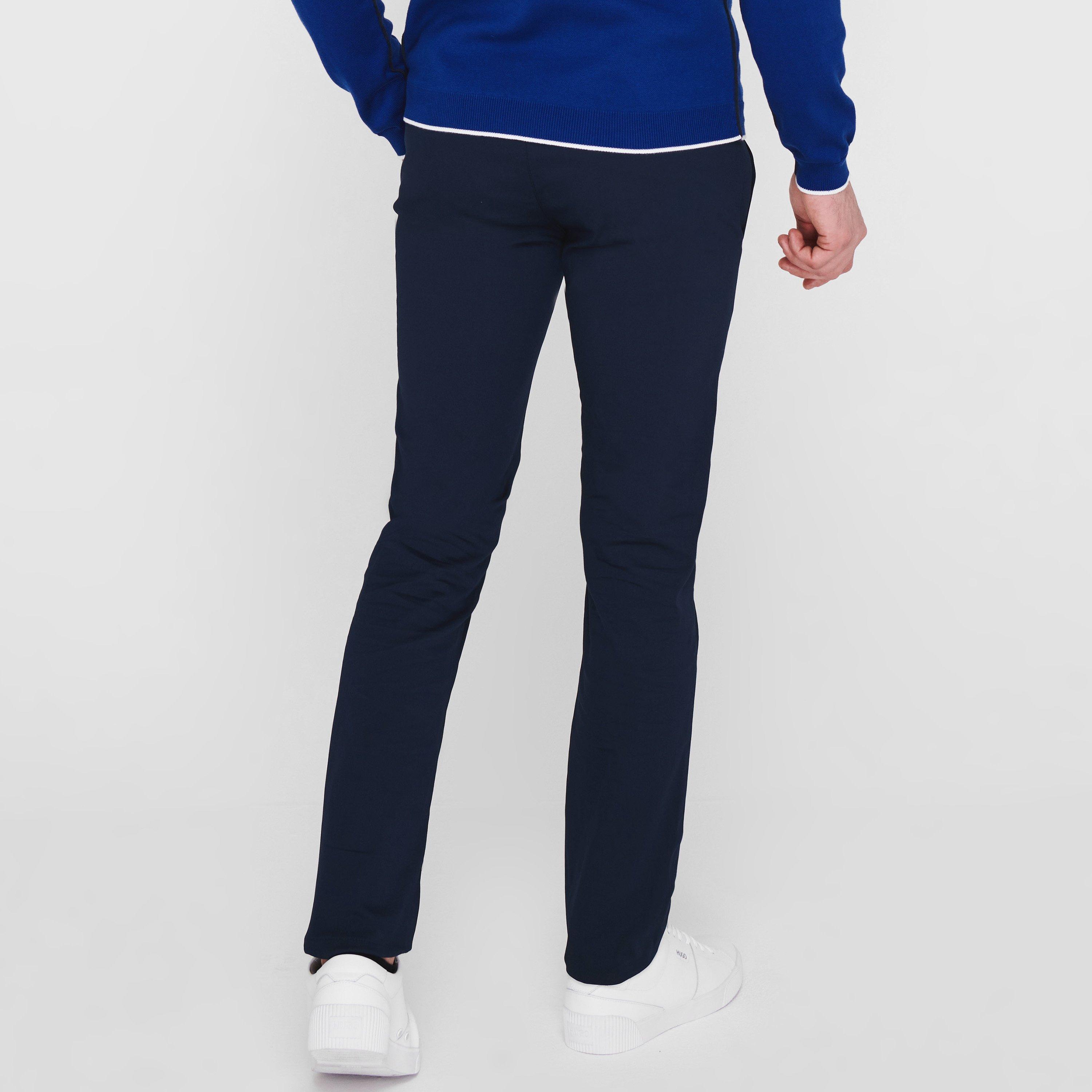 Navy 410 - Boss - Men's  Rogan Trousers, Button Fastening - 4