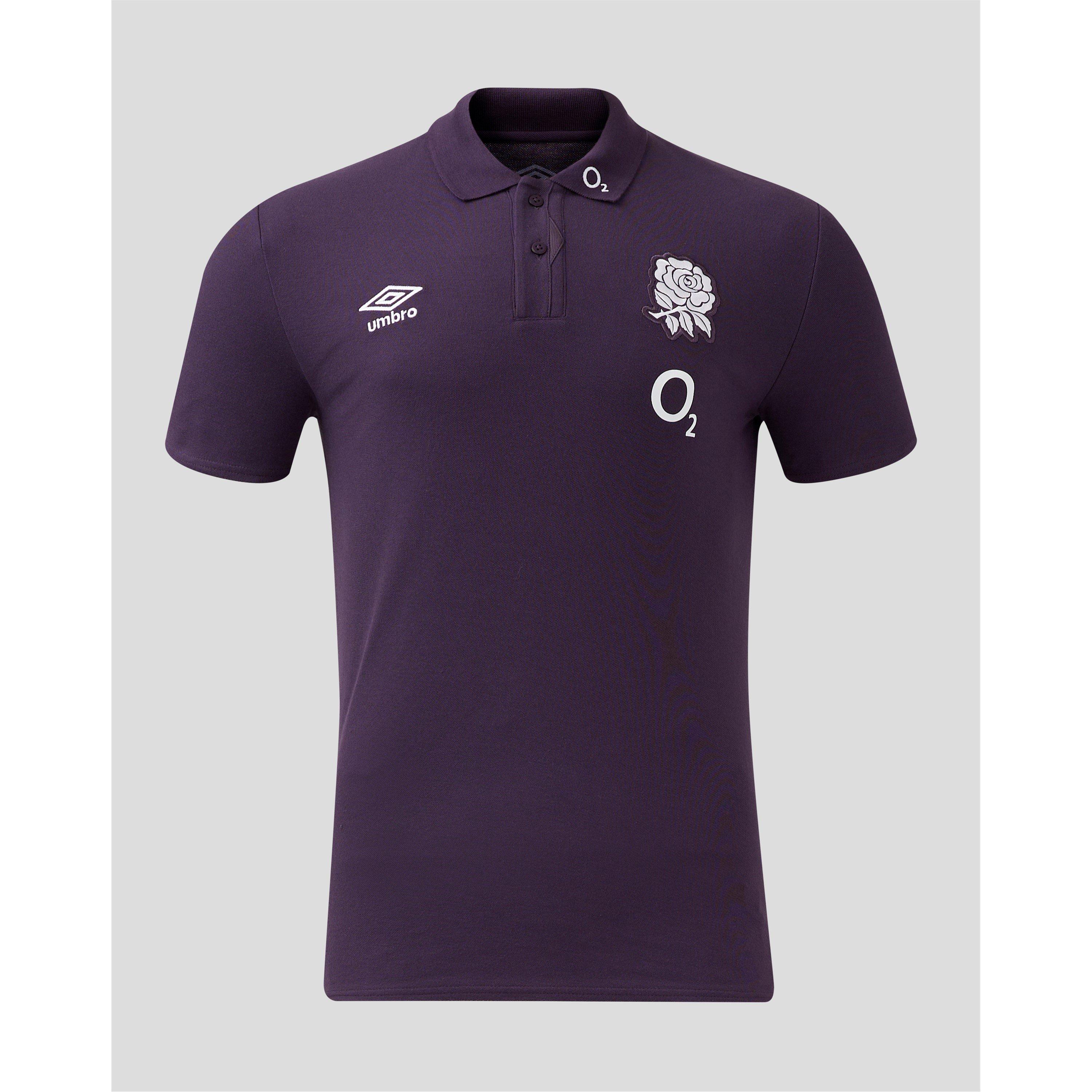Umbro Men's England Rugby Polo Shirt 2024 Adults - Nightshade - Small