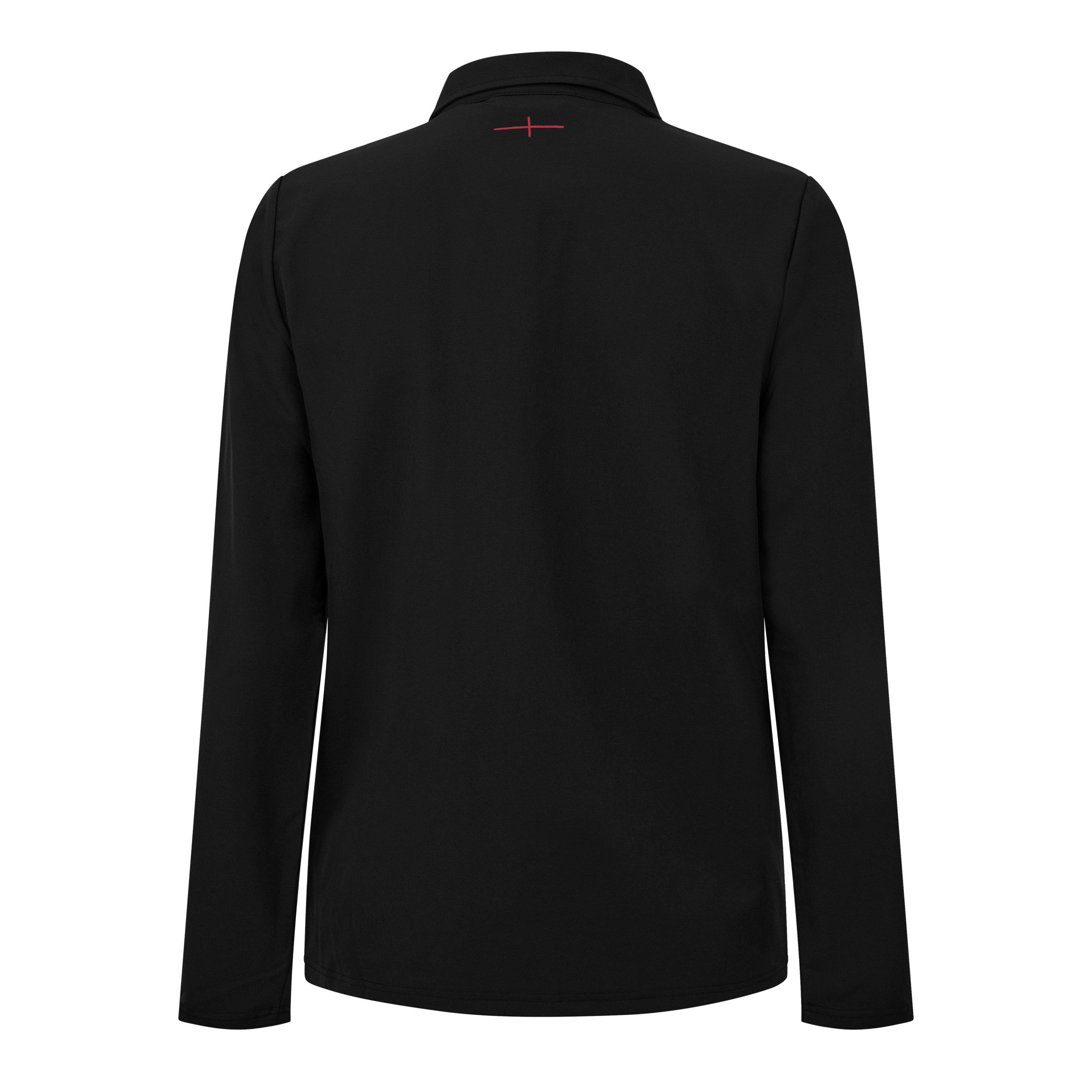 Nero - Umbro - England Rugby Presentation Long Sleeve Half Zip 2024 Jacket - 2