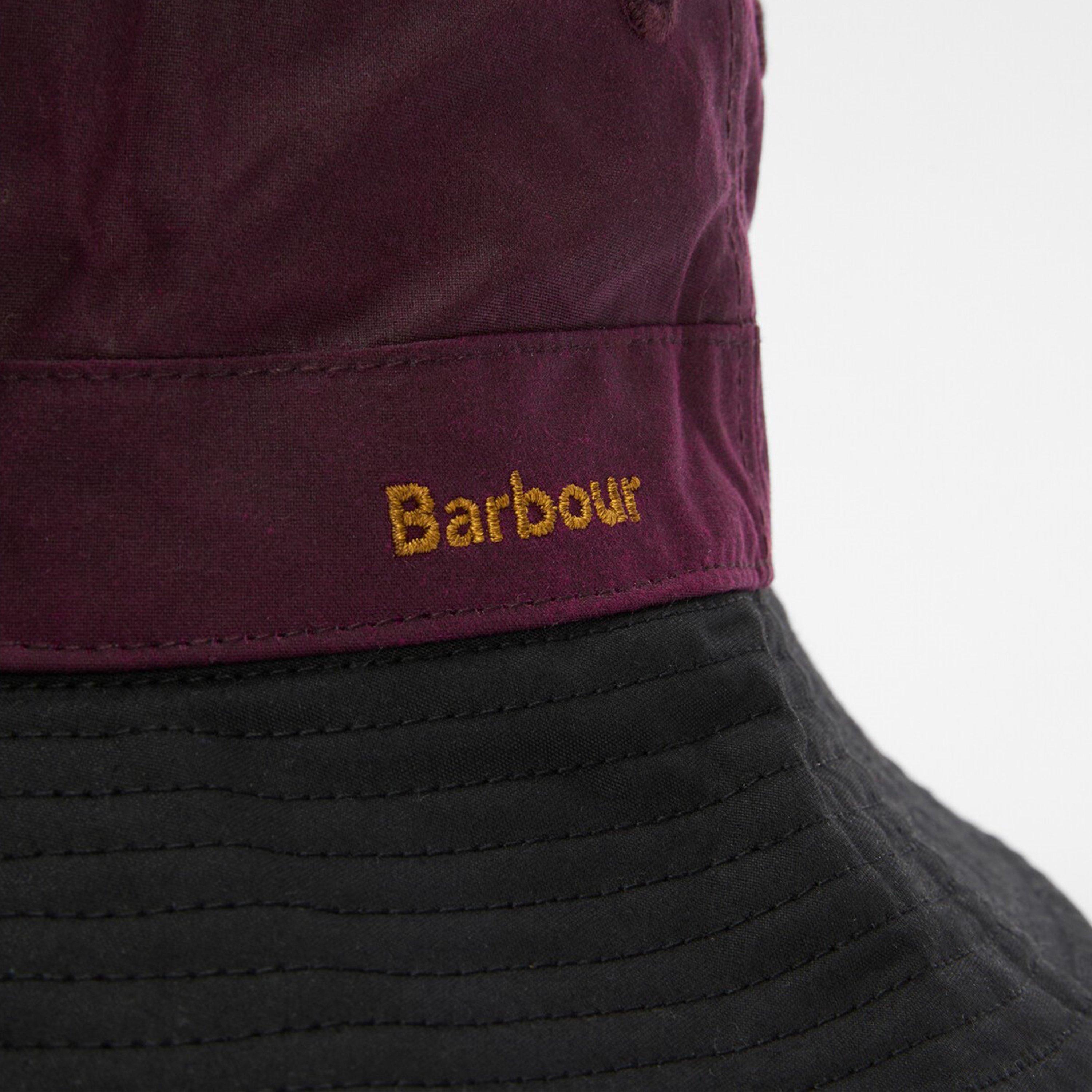 Merlot/Black - Barbour - Brackley Waxed Bucket Hat - 4