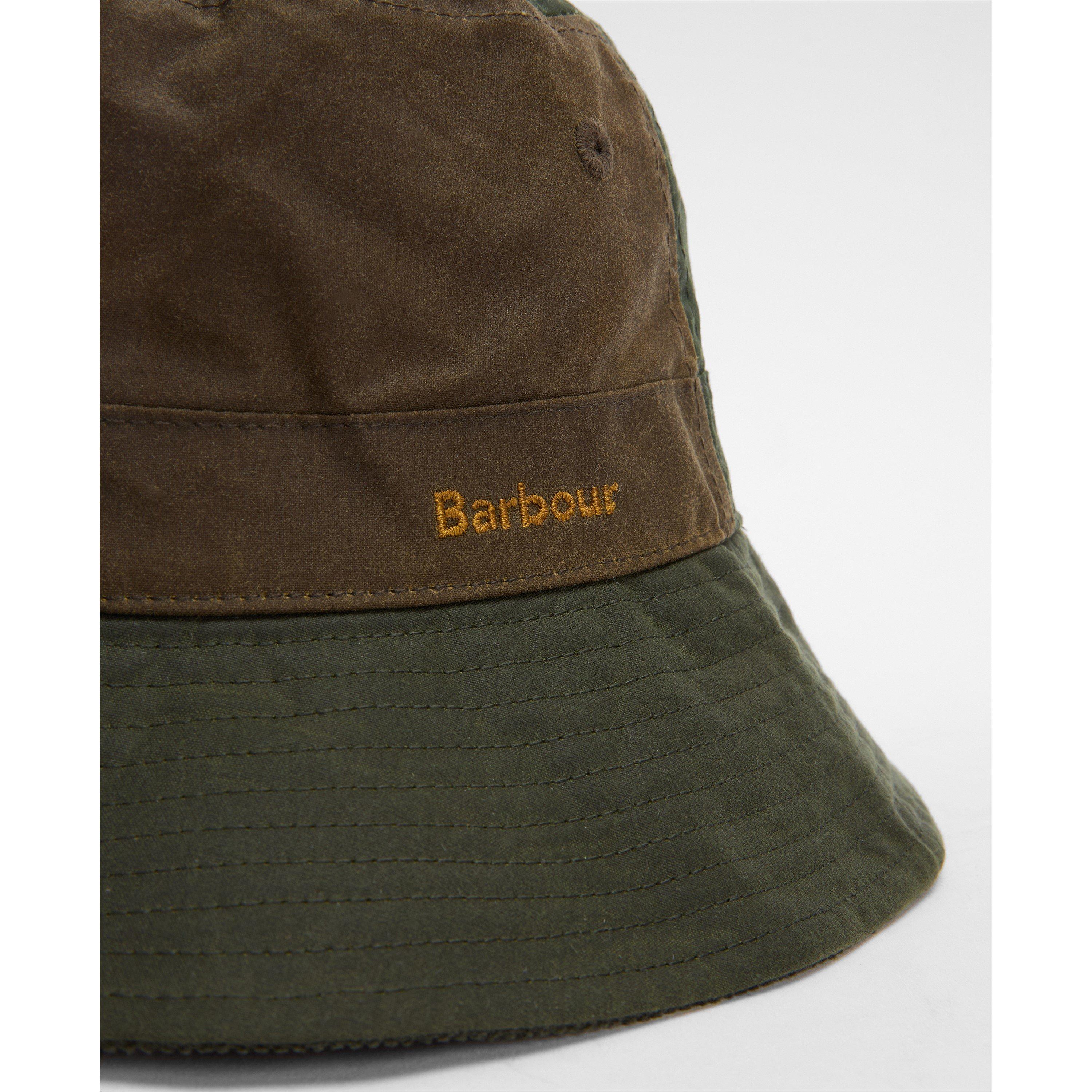 Fern/Beech - Barbour - Brackley Waxed Bucket Hat - 5