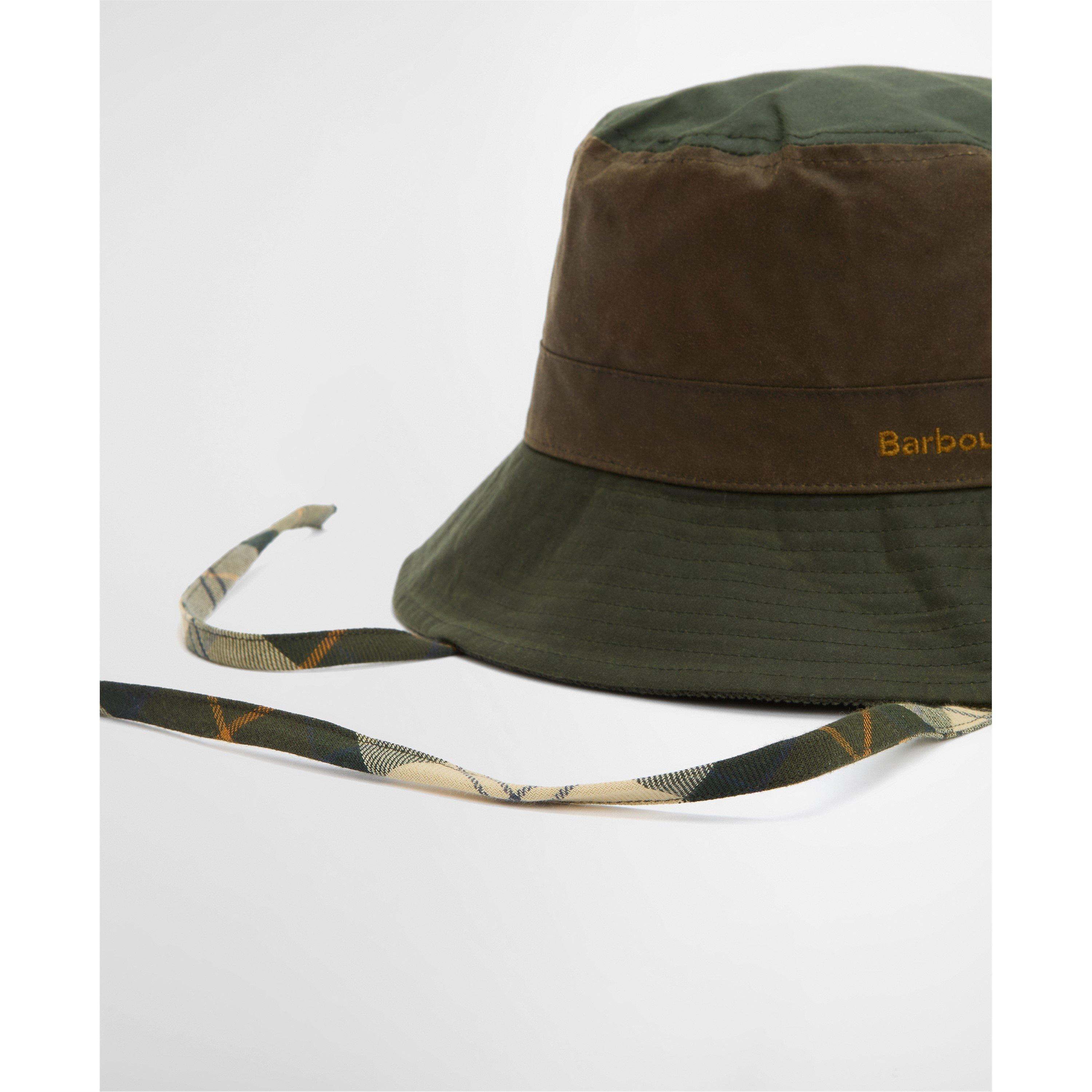 Fern/Beech - Barbour - Brackley Waxed Bucket Hat - 6