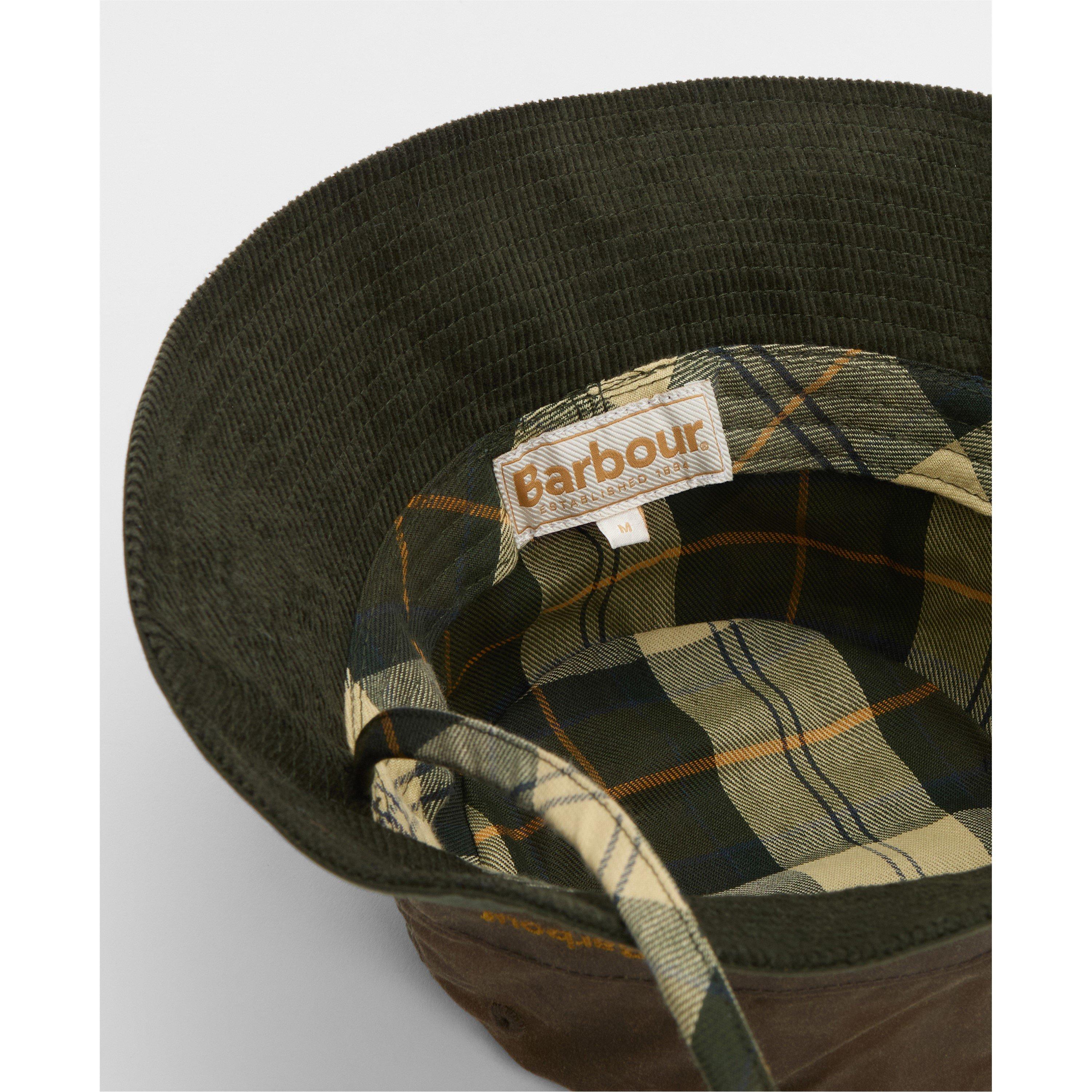 Fern/Beech - Barbour - Brackley Waxed Bucket Hat - 8