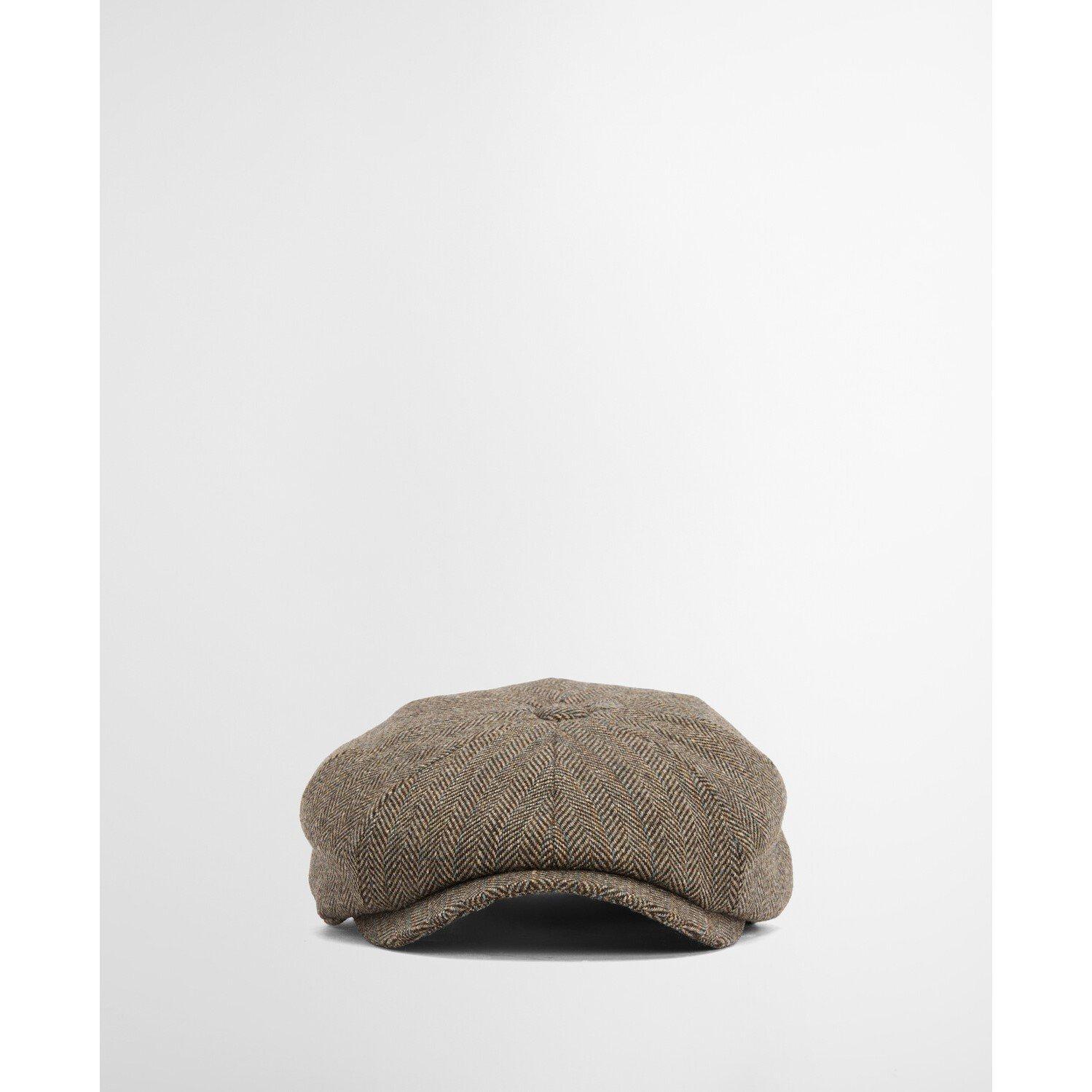 Brown - Barbour - Fyne Wool Mix Tweed Baker Boy Cap - 2
