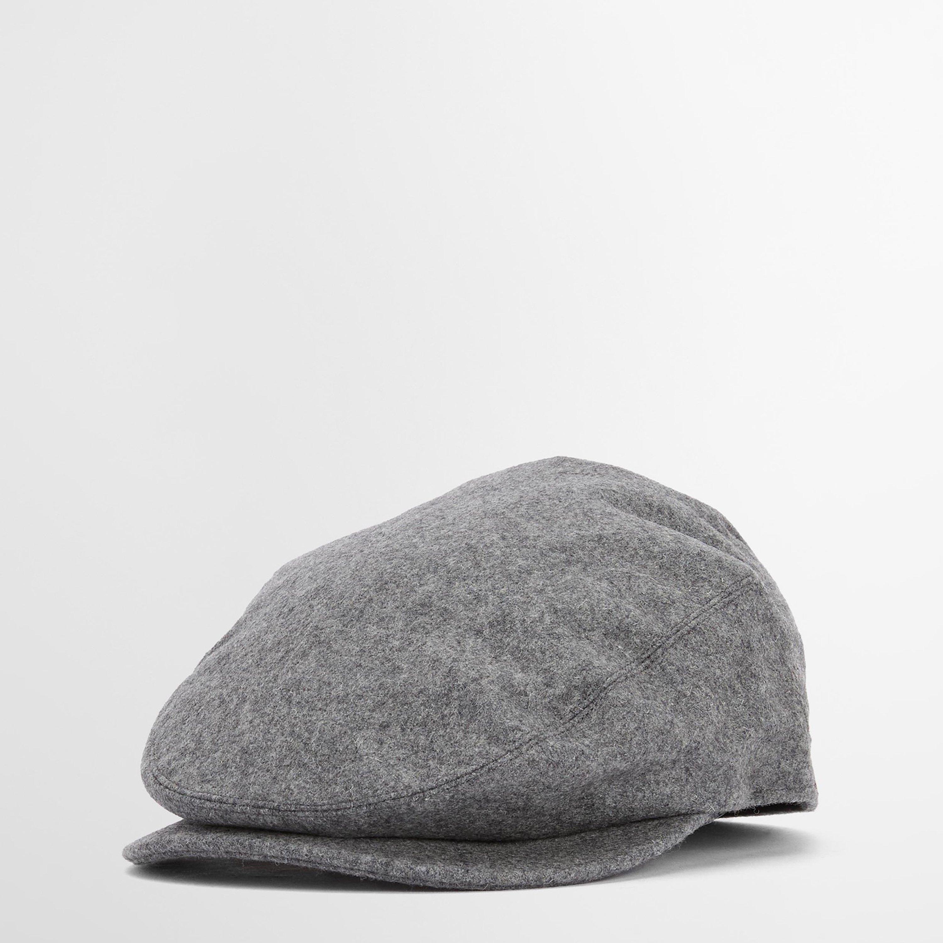 Grey - Barbour - Redshore Wool Mix Flat Cap - 1