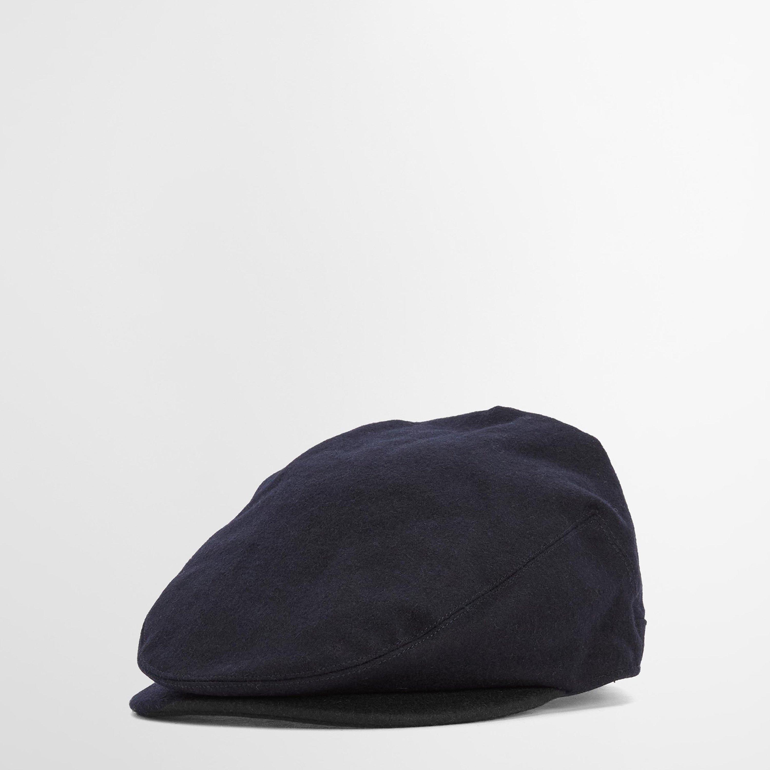 Navy - Barbour - Redshore Wool Mix Flat Cap - 1