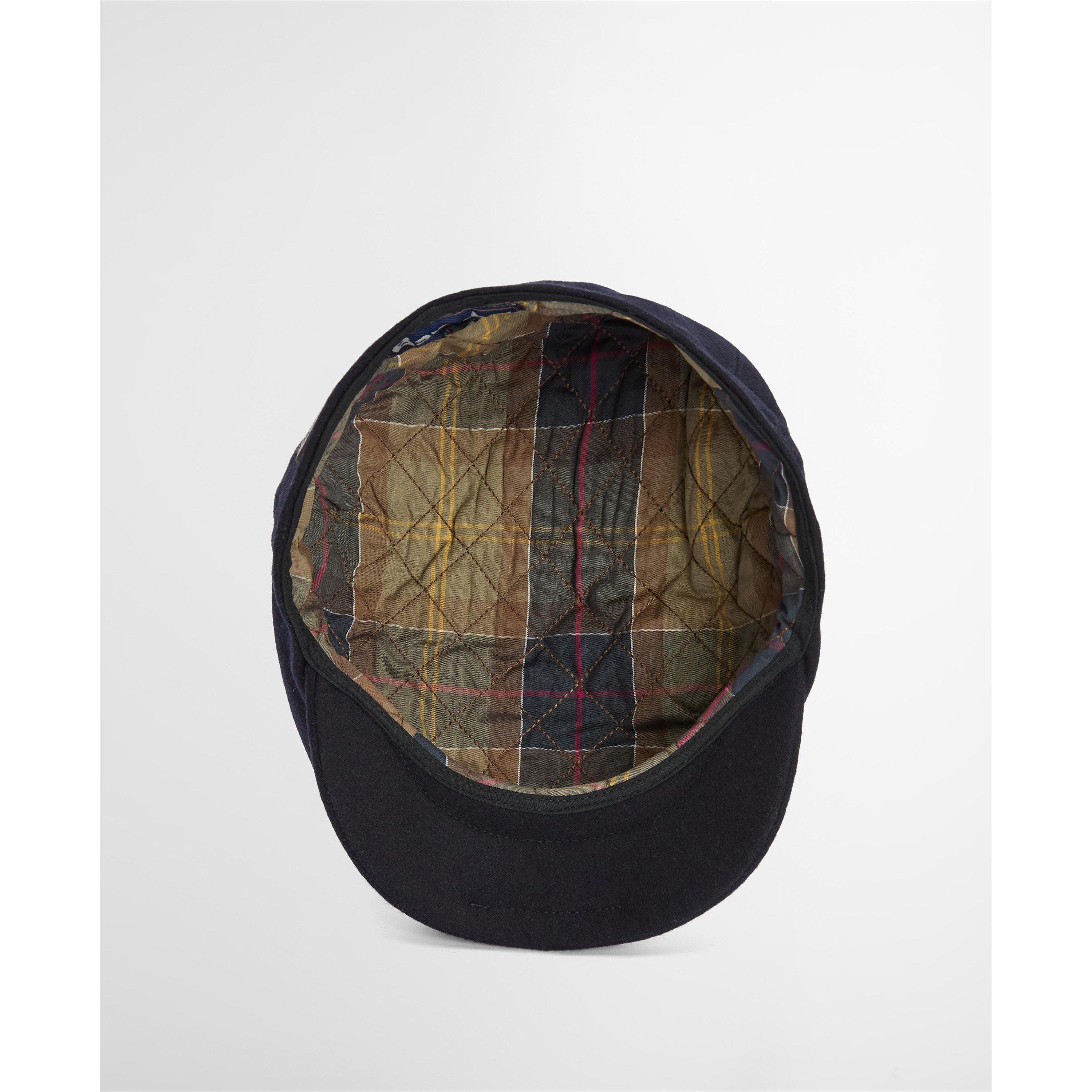 Navy - Barbour - Redshore Wool Mix Flat Cap - 5