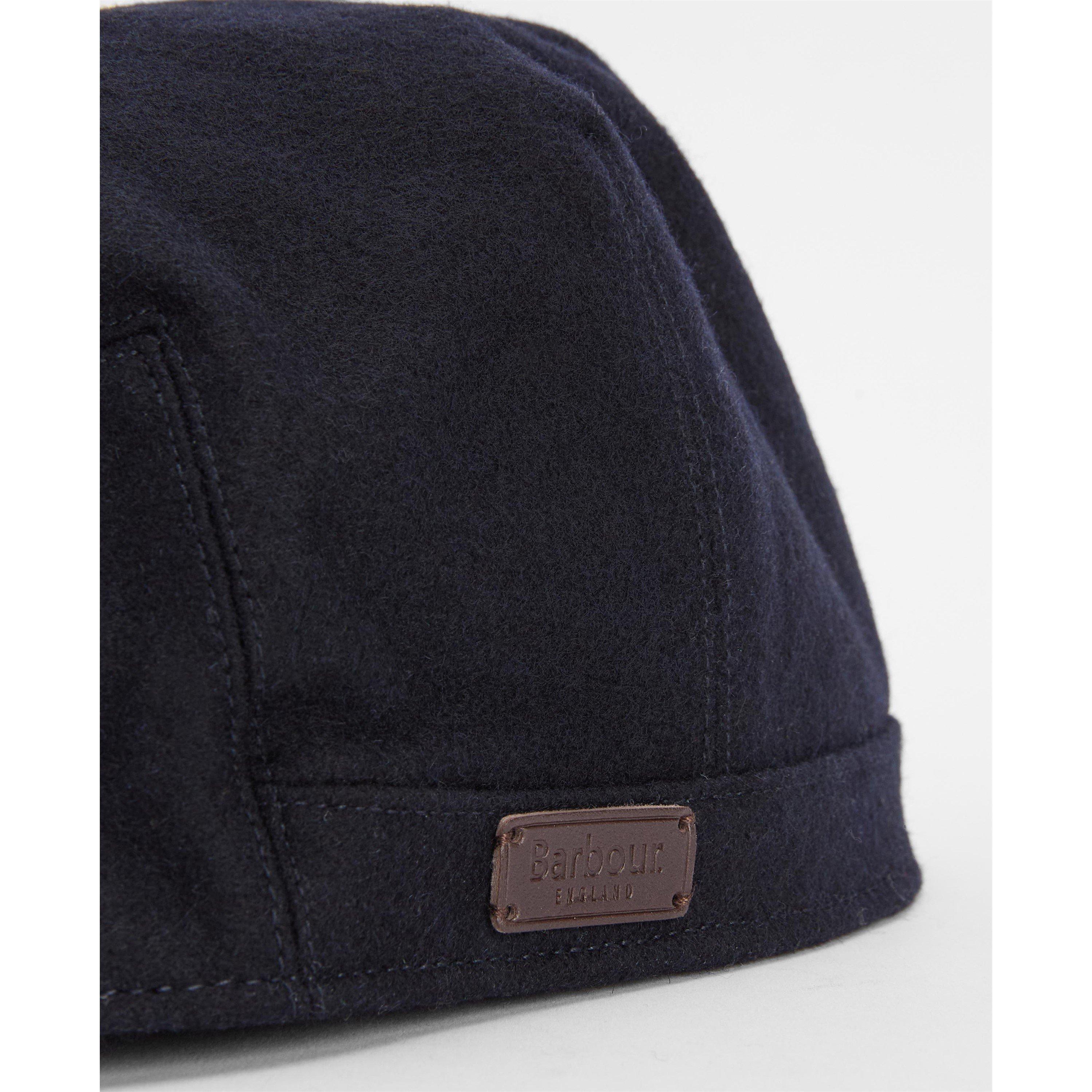 Navy - Barbour - Redshore Wool Mix Flat Cap - 4