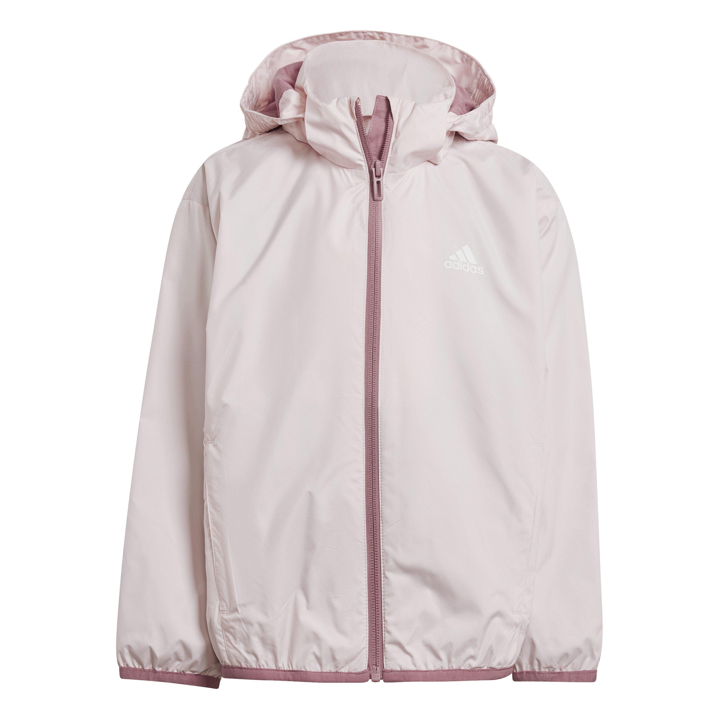 Pješčano roza - adidas - Kids' Utility Detachable Hood Long Sleeve Performance Training Jacket - 1