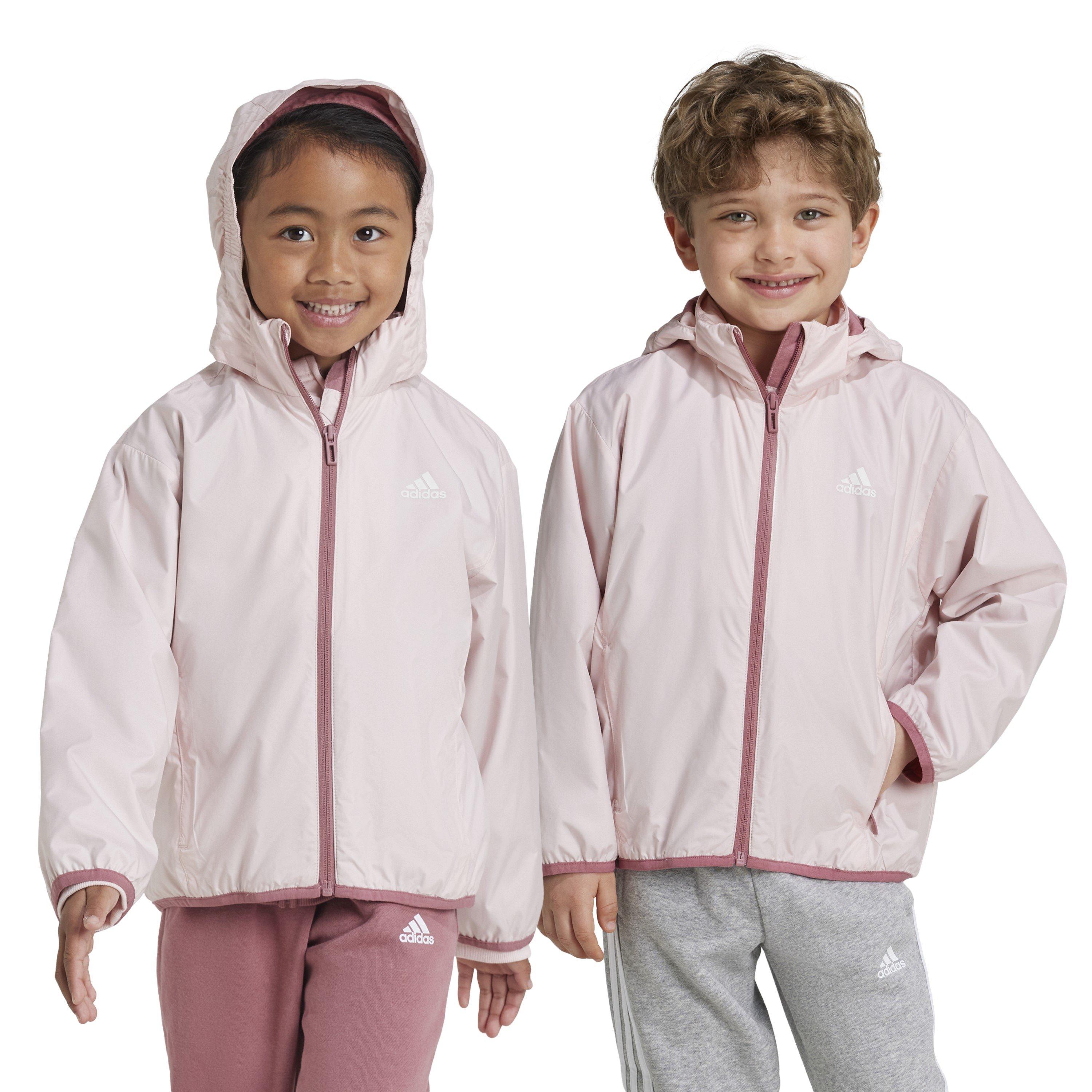 Pješčano roza - adidas - Kids' Utility Detachable Hood Long Sleeve Performance Training Jacket - 2