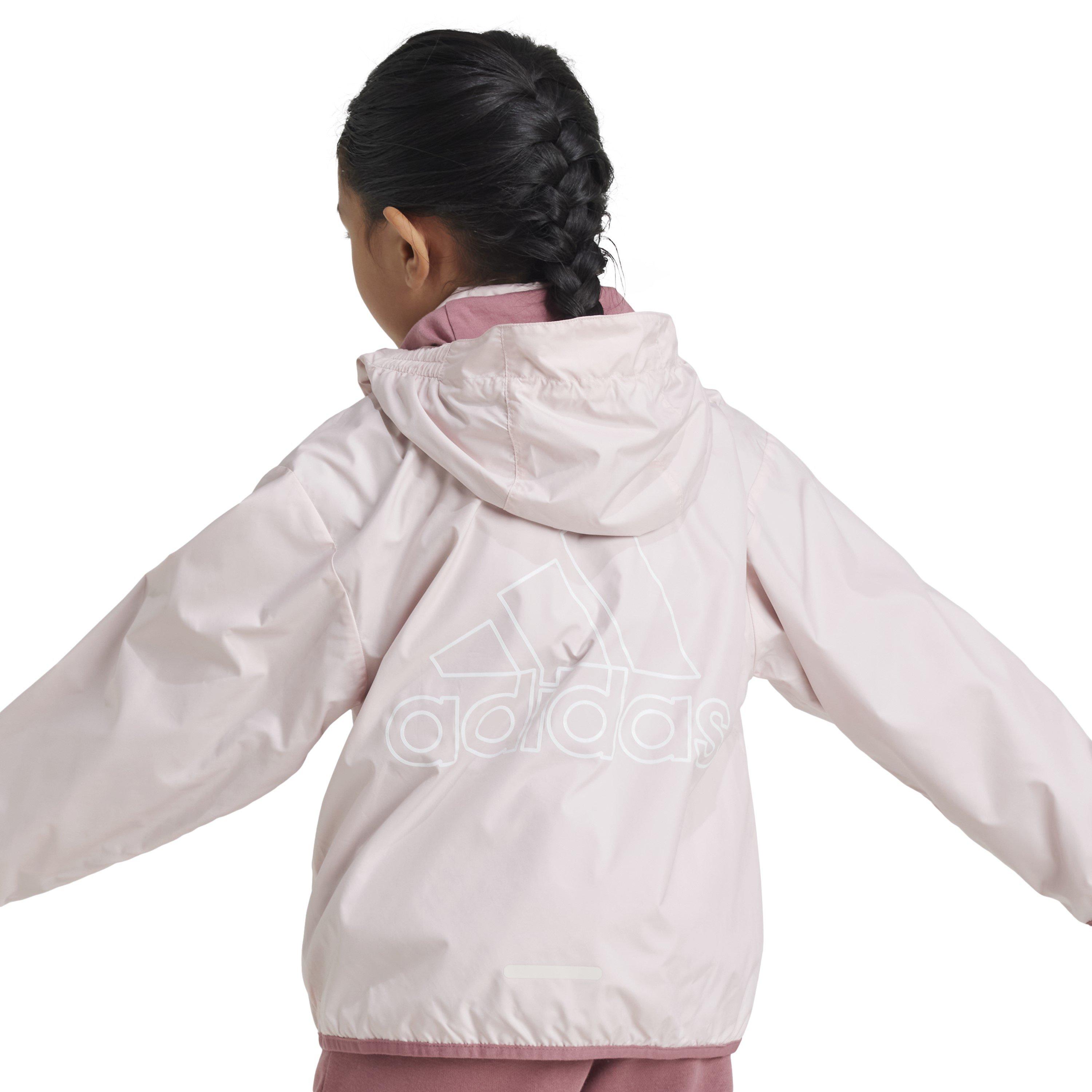 Pješčano roza - adidas - Kids' Utility Detachable Hood Long Sleeve Performance Training Jacket - 4