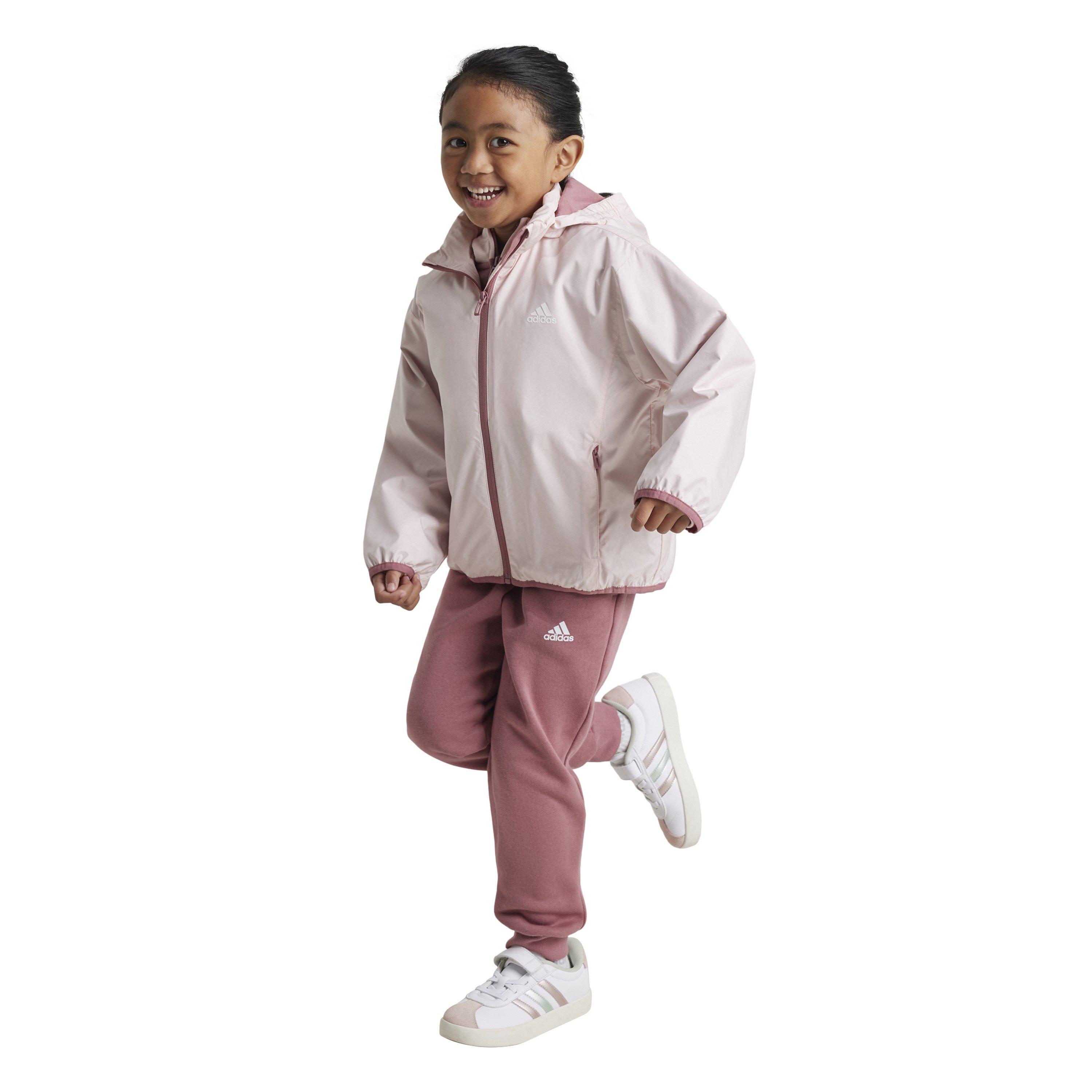 Pješčano roza - adidas - Kids' Utility Detachable Hood Long Sleeve Performance Training Jacket - 7