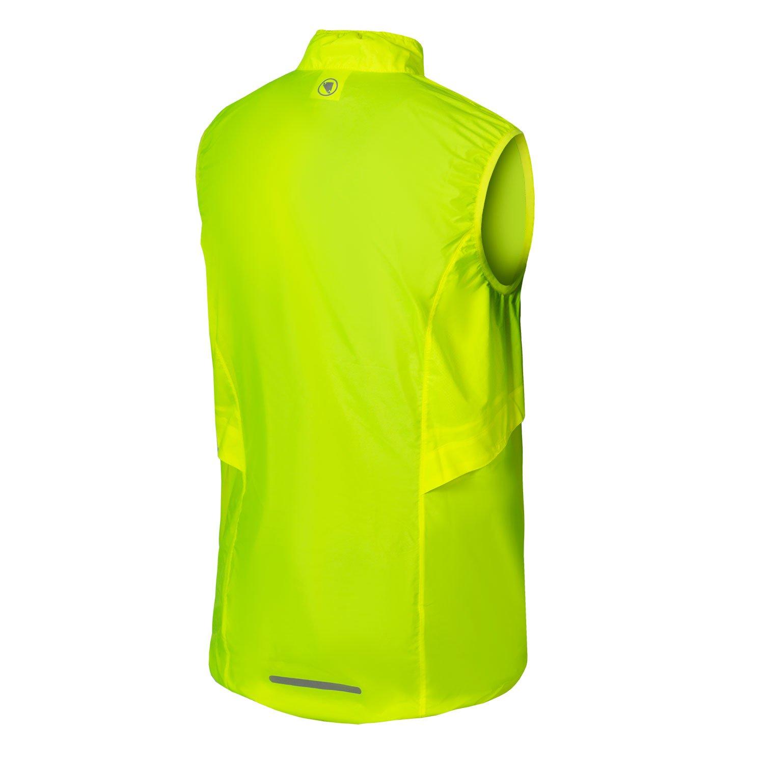 Hi Viz Yellow - Endura - Men's Pakagilet Windproof Sleeveless Gilet - 2