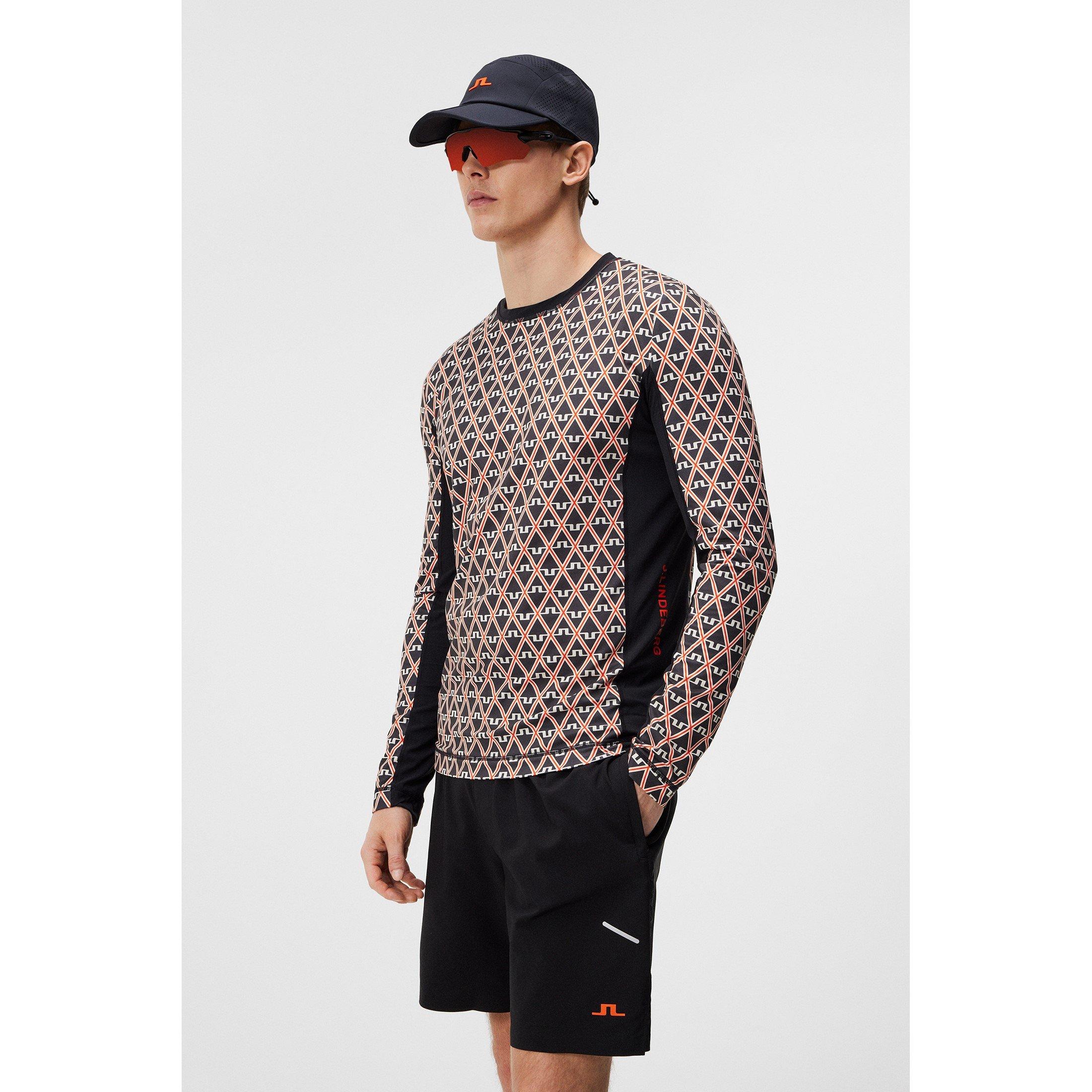 Geo Black - J Lindeberg Golf - Baselayer Top - 2