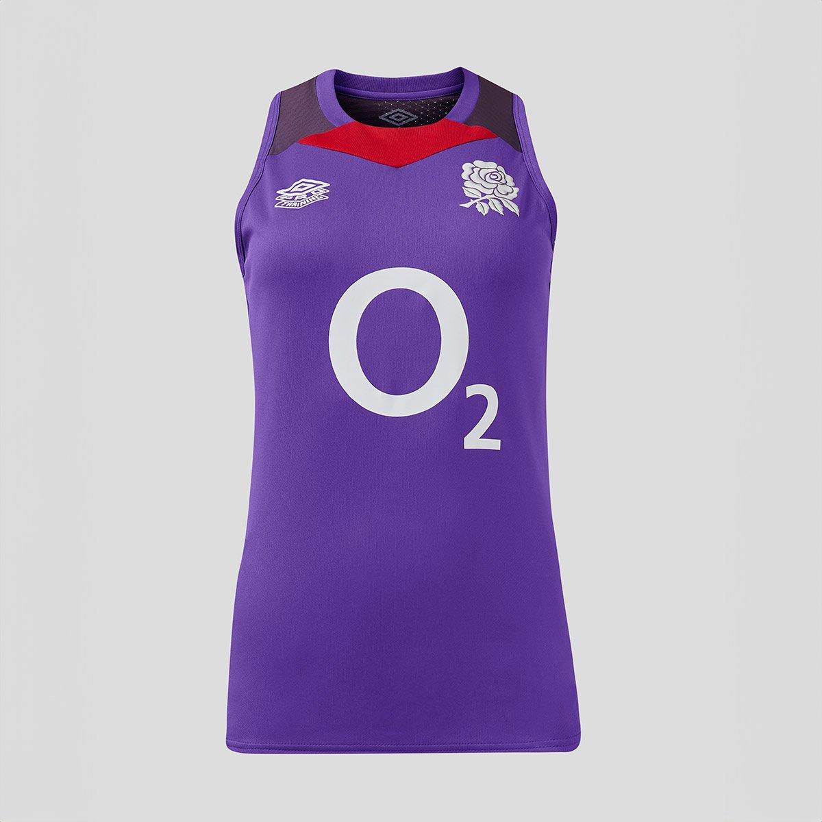 Umbro Women's England Rugby Vest 2024 - Violet/Red - 8 (XS)