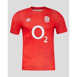 Umbro England Rugby Red Roses Warm Up Shirt 2024 Womens