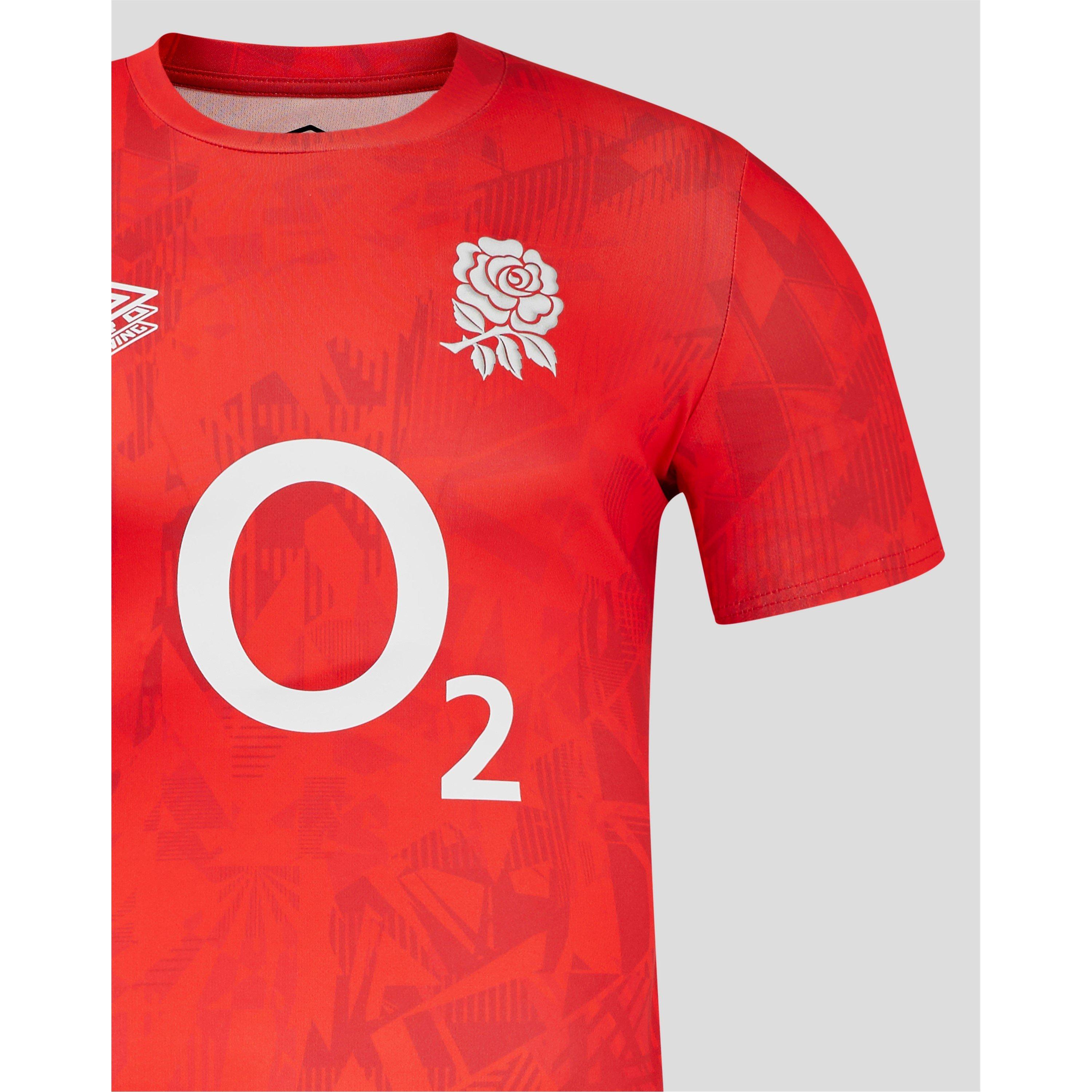 Scarl/Blk/Red - Umbro - England Rugby Red Roses Warm Up Shirt 2024 Womens - 4