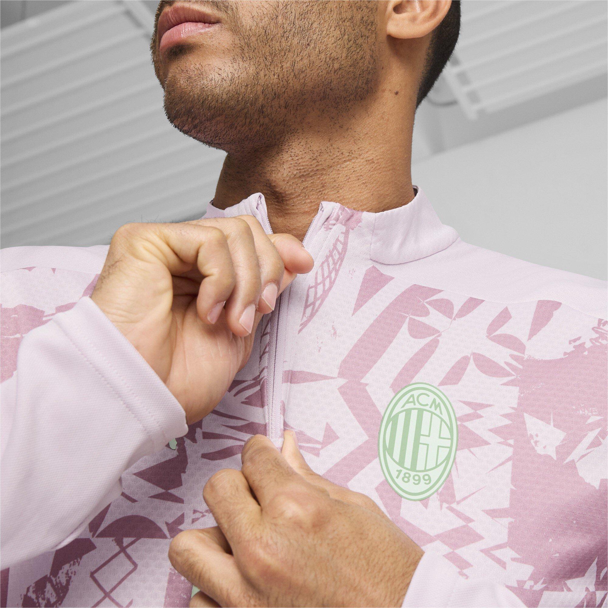 Grape Mist - Puma - AC Milan Quarter Zip Pre Match Top 2024 2025 Adults - 3