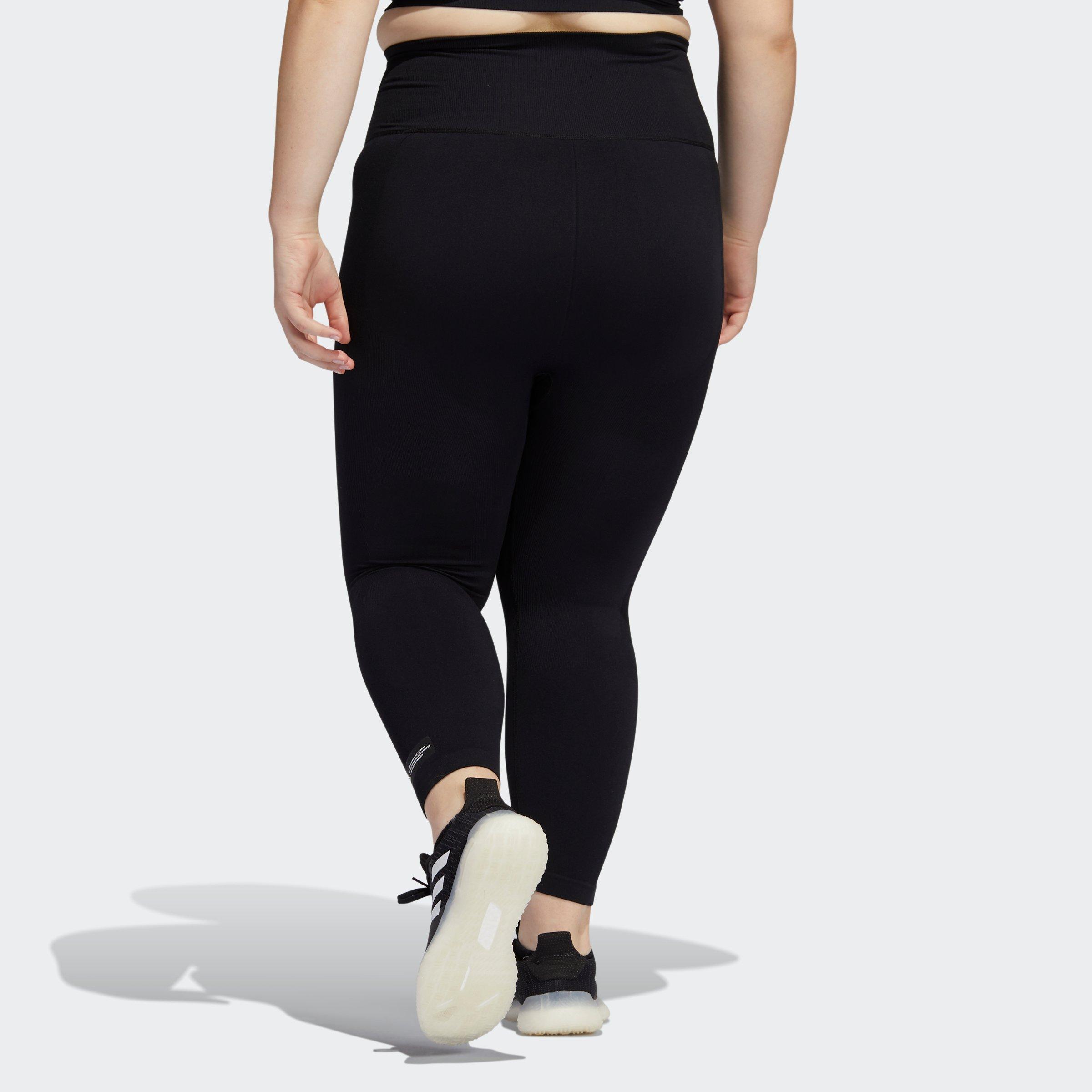 Black - adidas - Sculpt Tights (Plus Size) Womens - 2