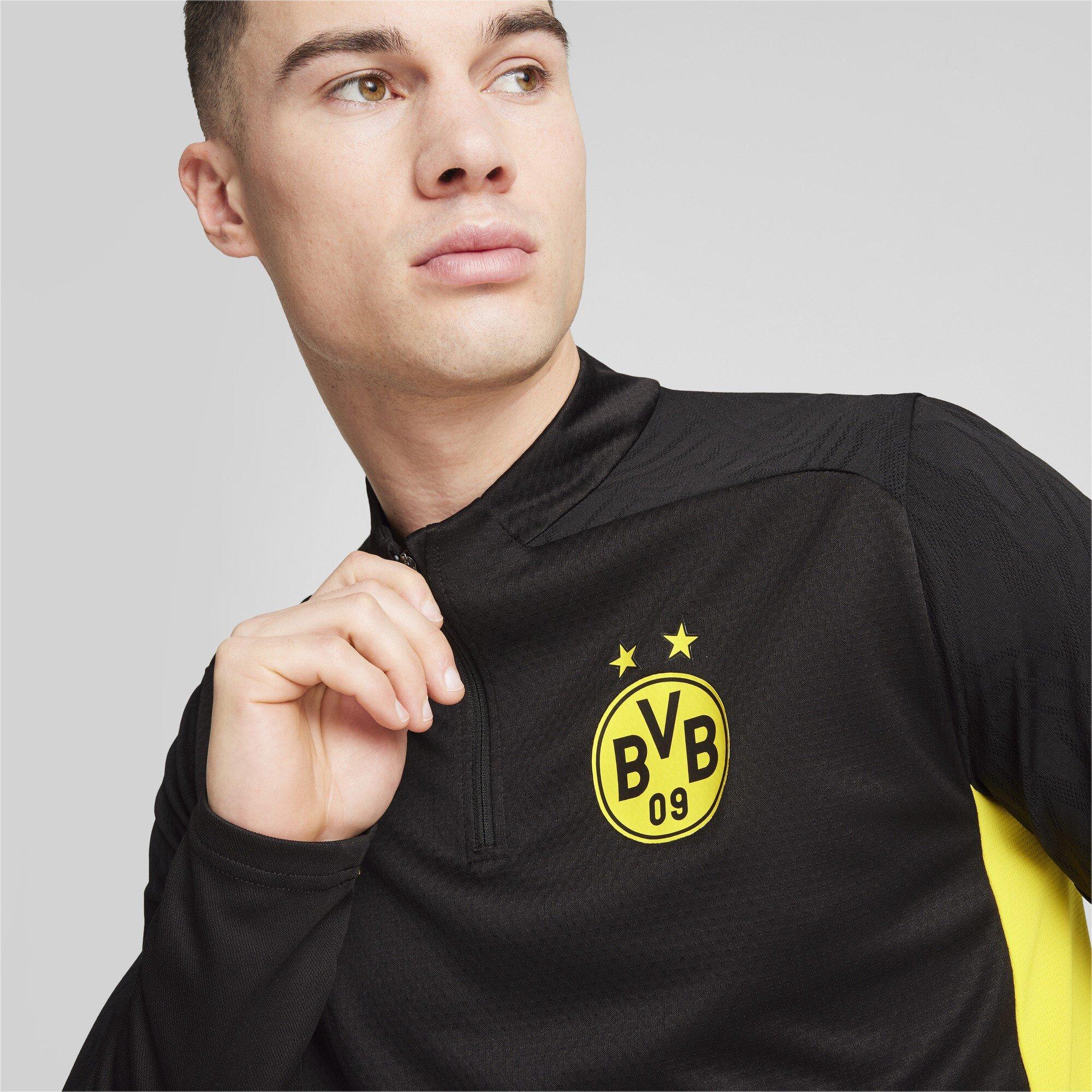 Black - Puma - Borussia Dortmund Quarter Zip Training Top Adults - 3