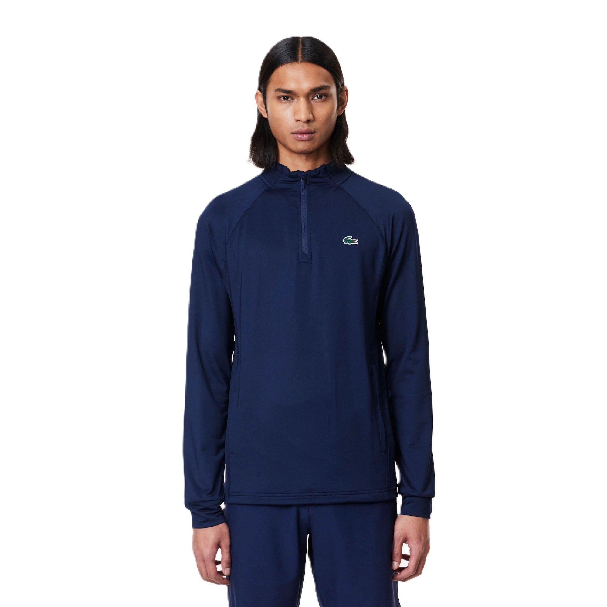 Navy Blue - Lacoste - Men's Moisture-Wicking Weather-Resistant Performance Golf Jacket - 1