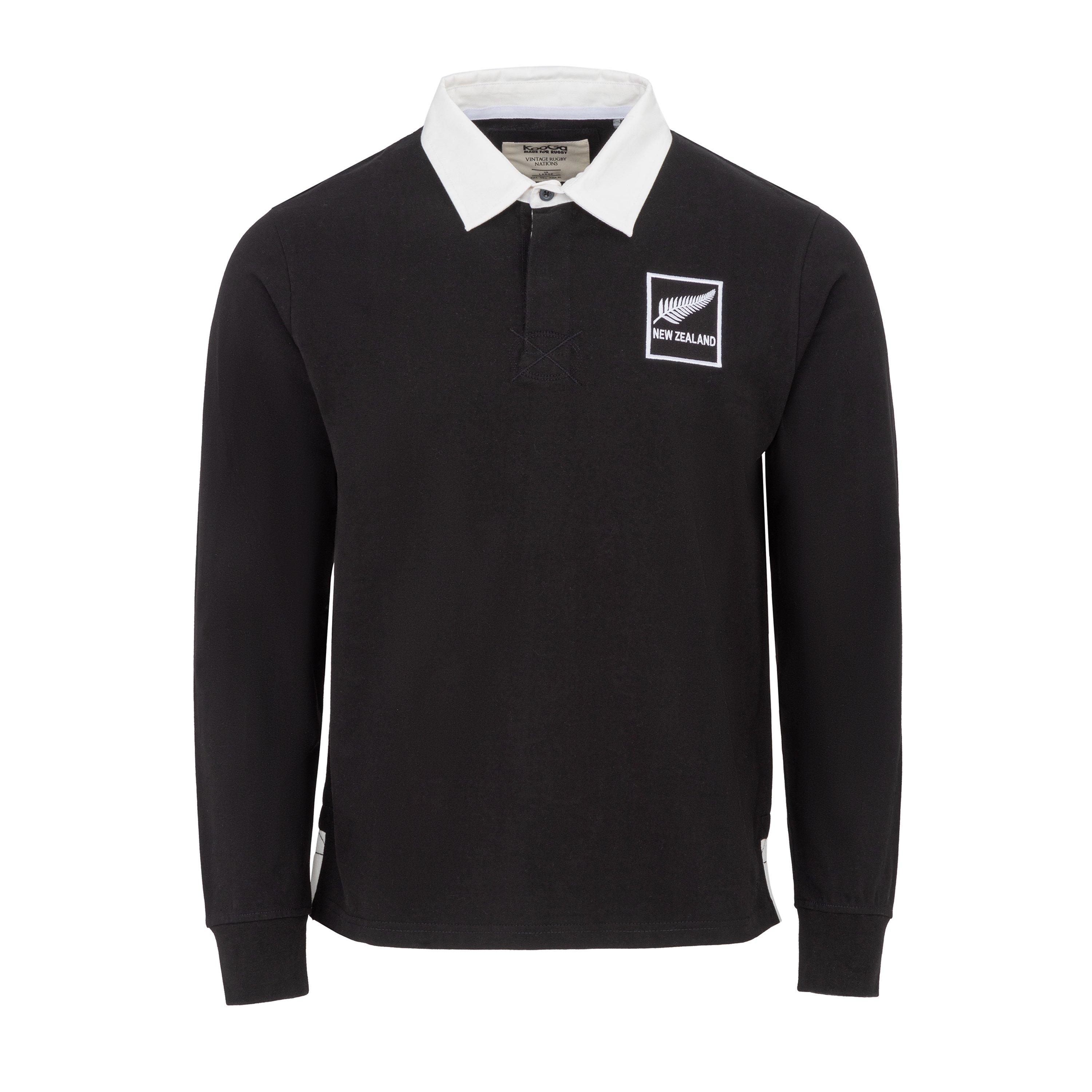 Kooga Men's Vintage Long Sleeve Rugby Shirt - New Zealand - Large