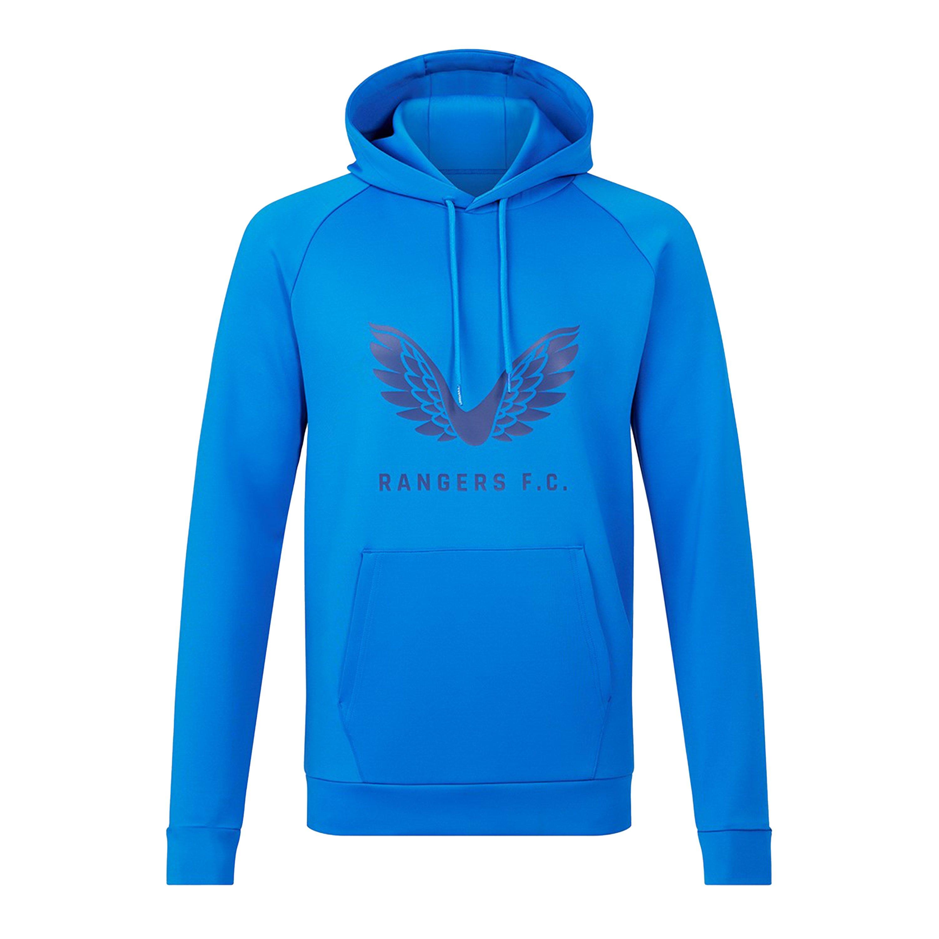 Castore Men's Rangers Logo Hoodie - Blue/Navy - 2XL