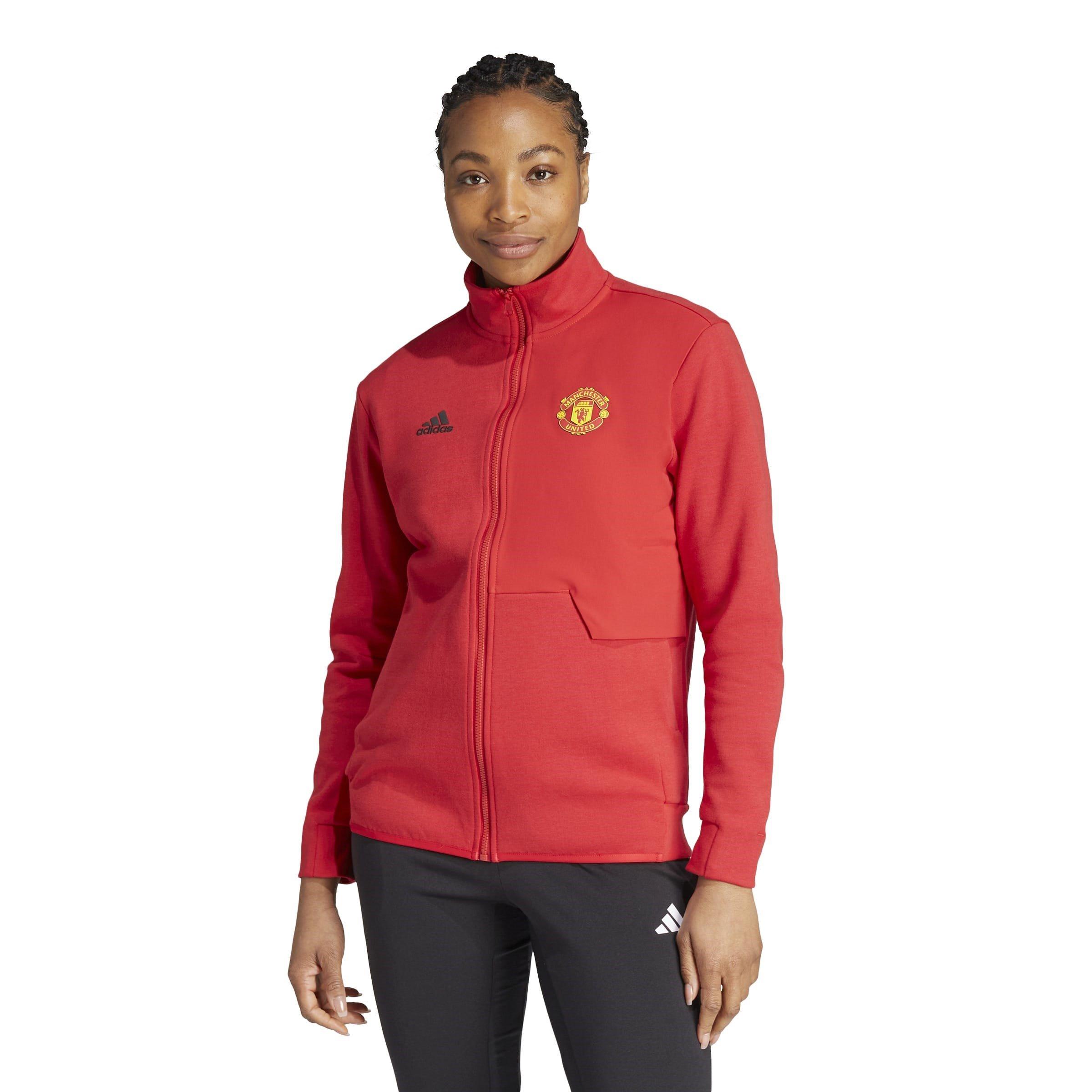 Red - adidas - Manchester United Anthem Jacket Womens - 2