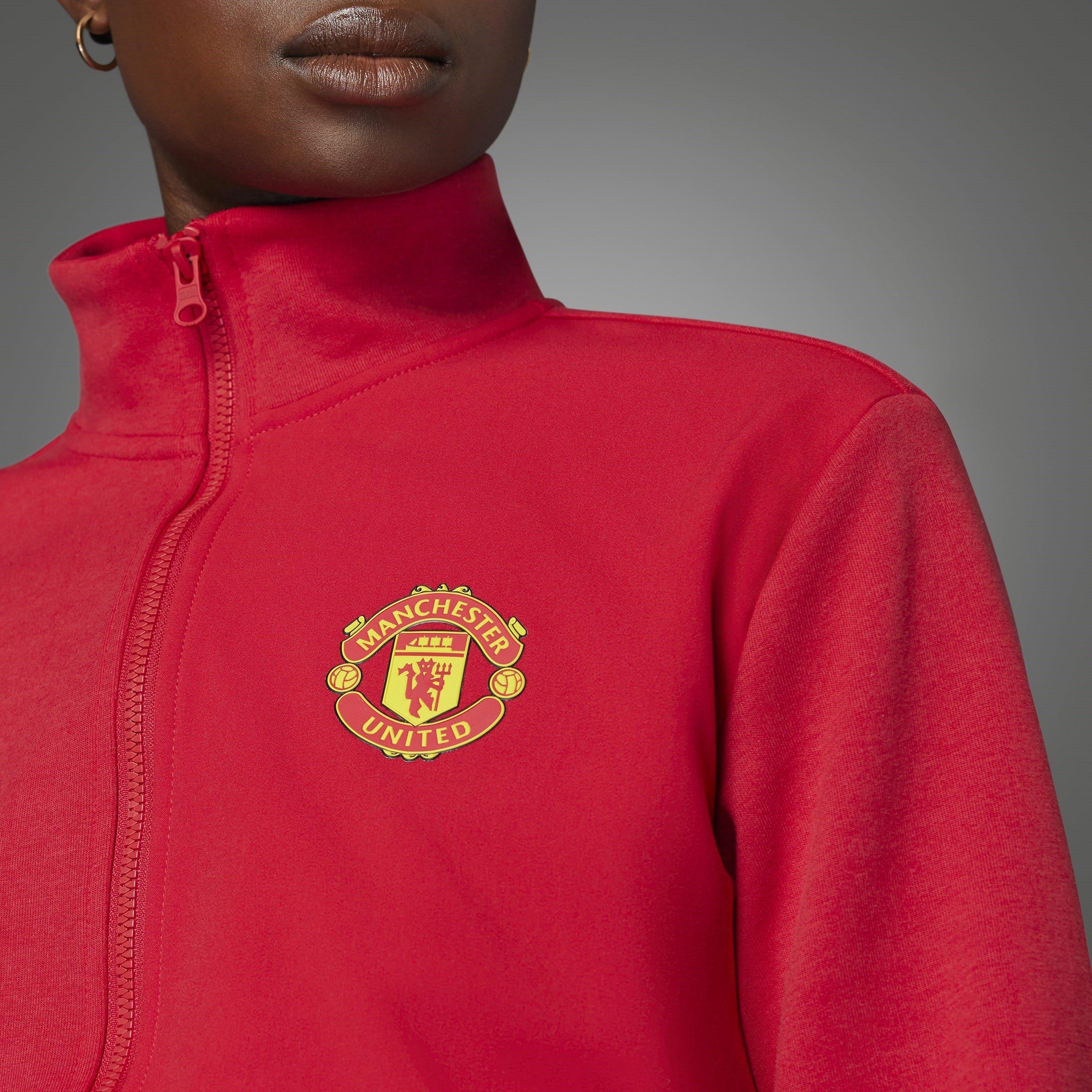 Red - adidas - Manchester United Anthem Jacket Womens - 12