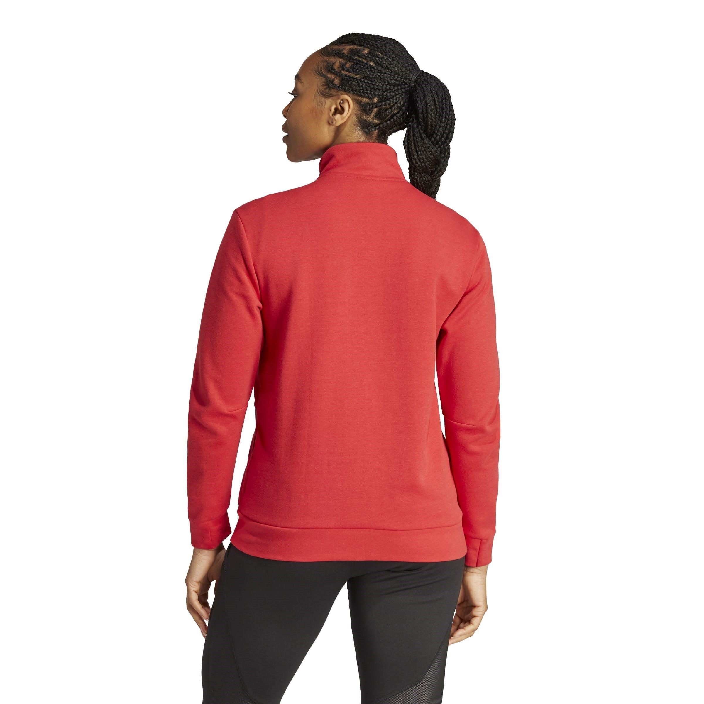 Red - adidas - Manchester United Anthem Jacket Womens - 3