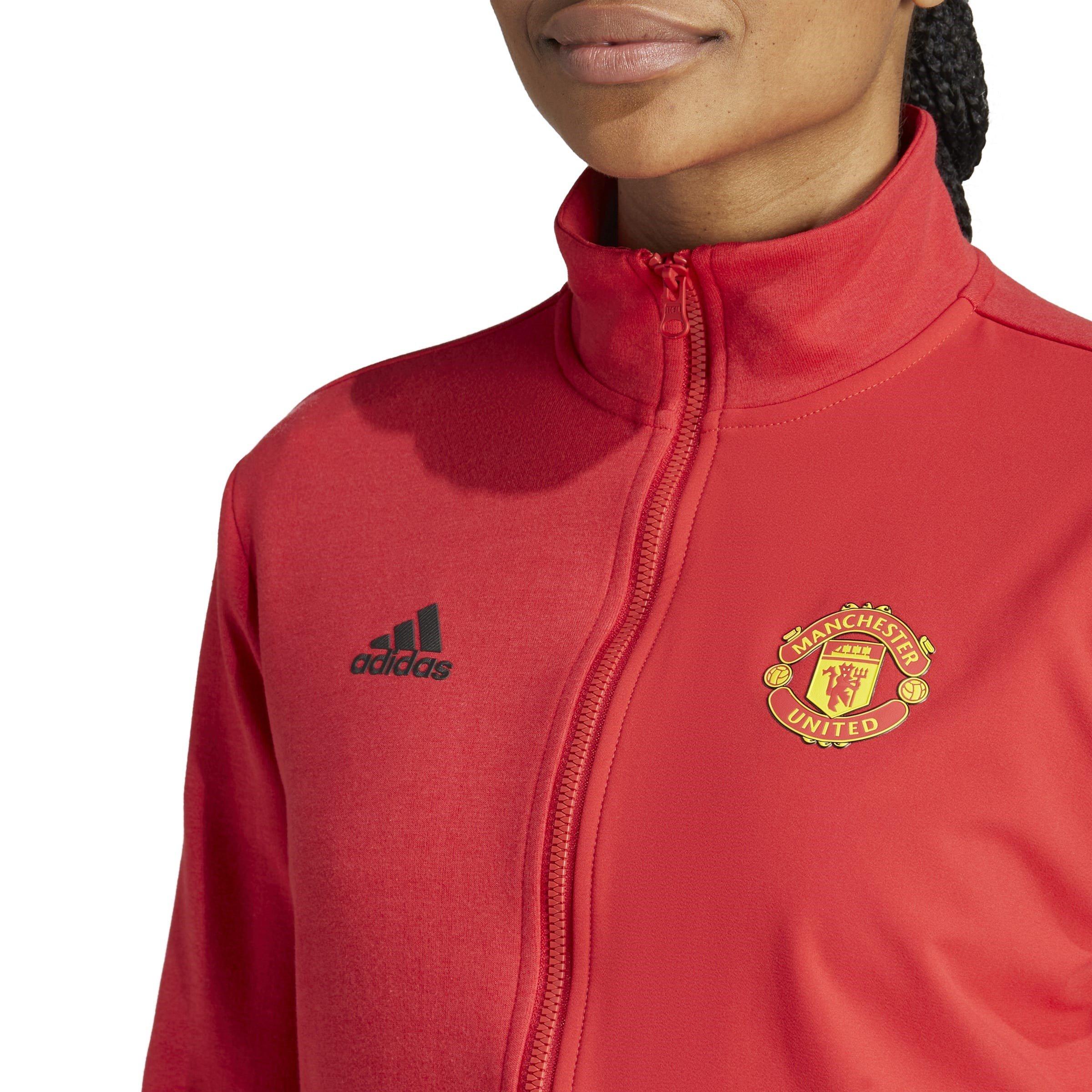 Red - adidas - Manchester United Anthem Jacket Womens - 6
