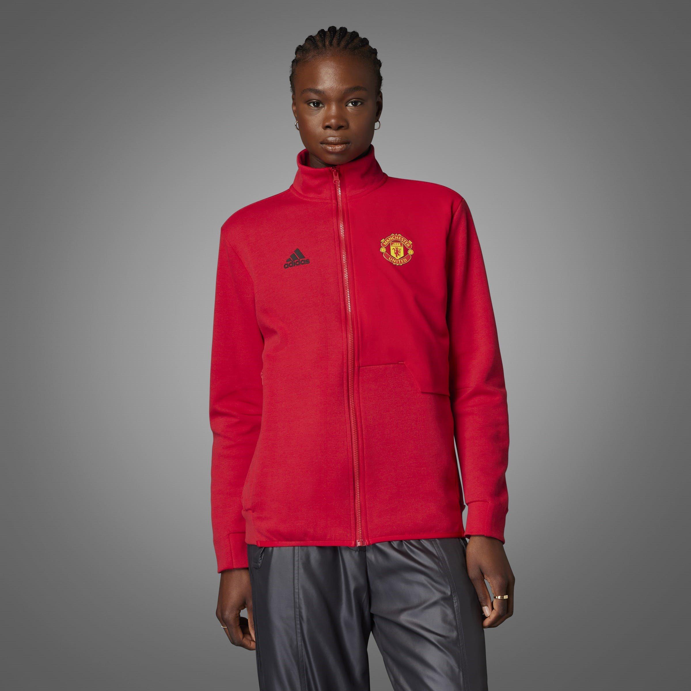 Red - adidas - Manchester United Anthem Jacket Womens - 9