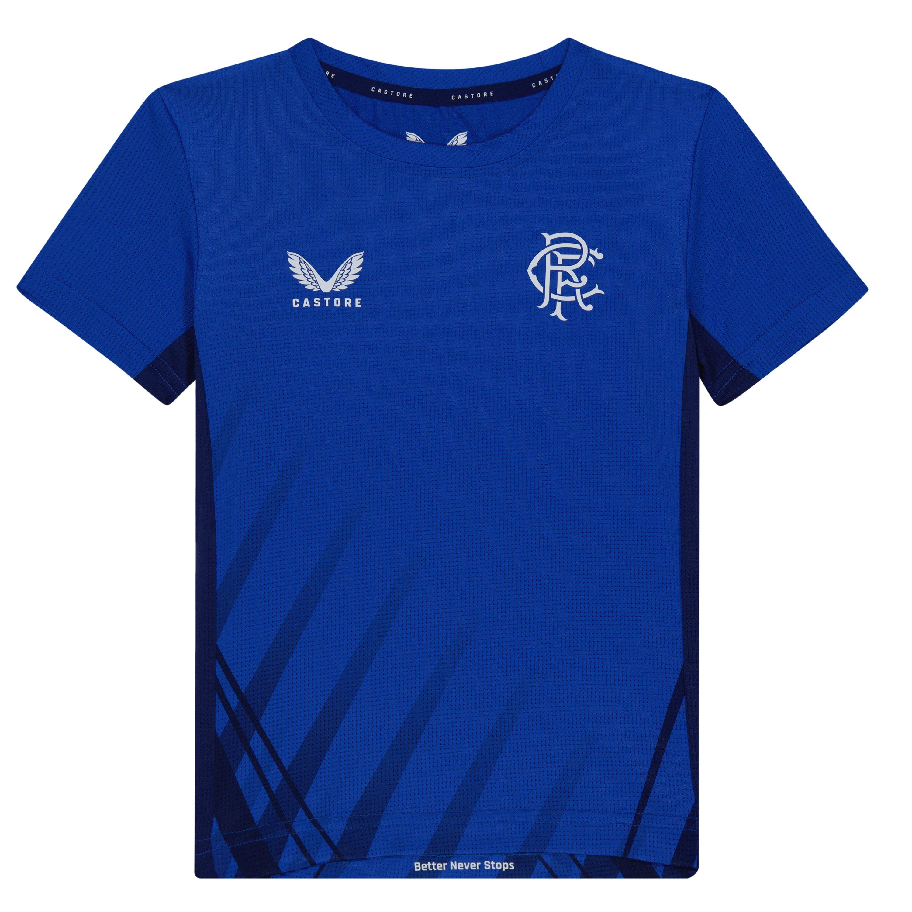 Blauw - Castore - Unisex Kids' Rangers Licensed Short-Sleeve T-Shirt - 1