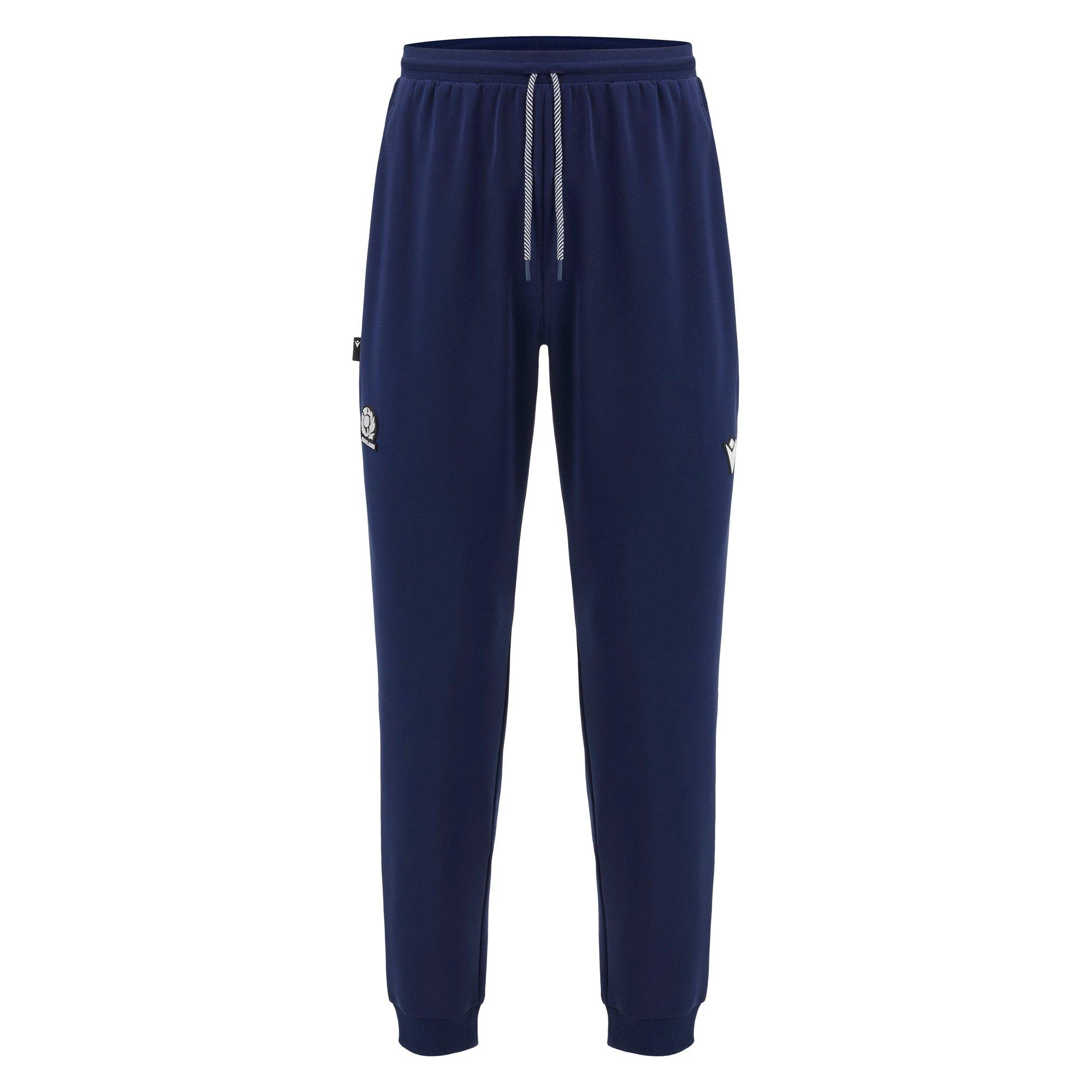 Macron Men's Scotland Rugby Union Tracksuit Bottoms 2024 - Navy - Large