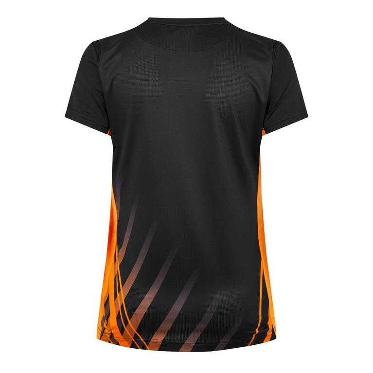 Noir/Orange - Castore - Acetate Slinky Ruched Detail Shirt Dress - 5