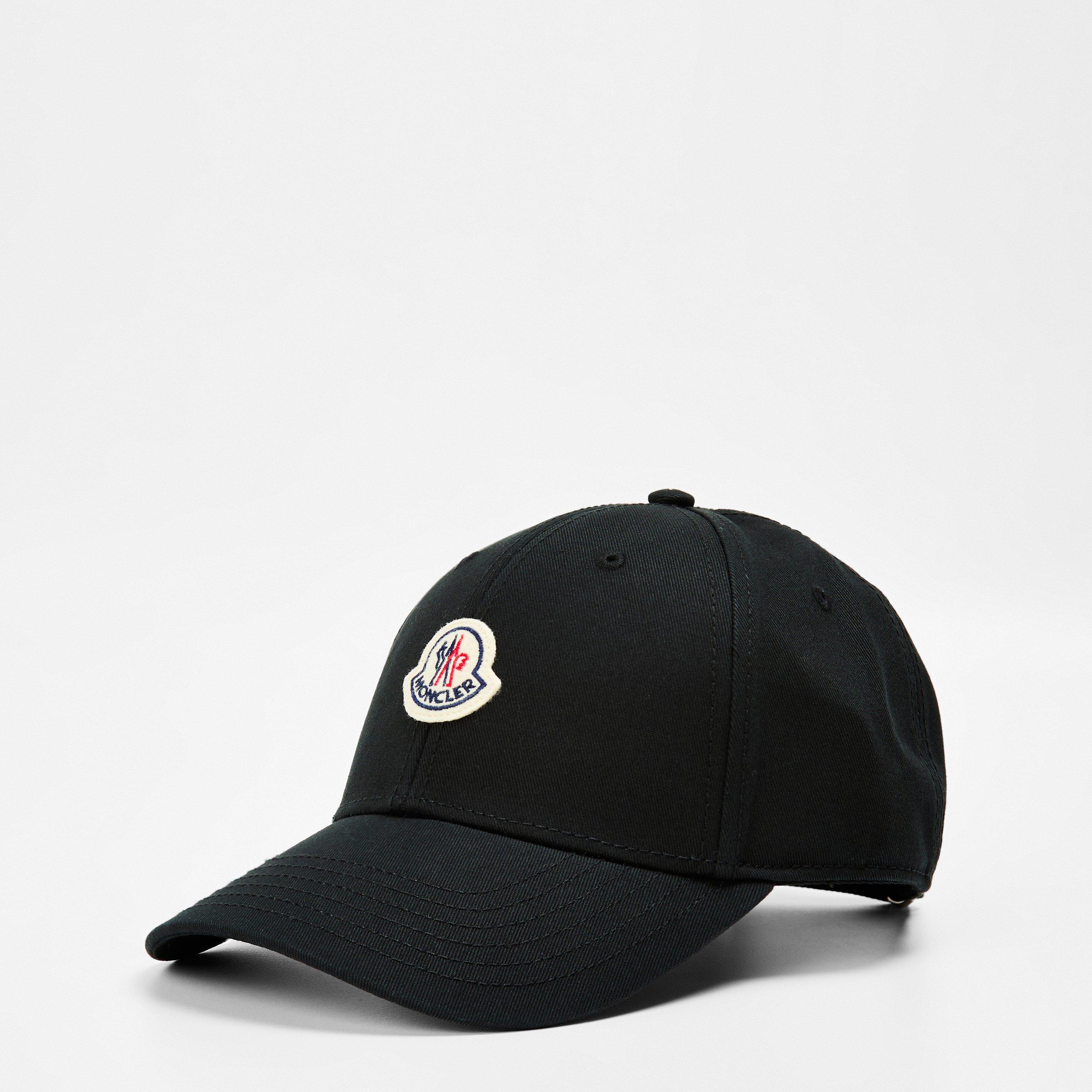Moncler Women's Baseball Logo Cotton Cap - Black 999