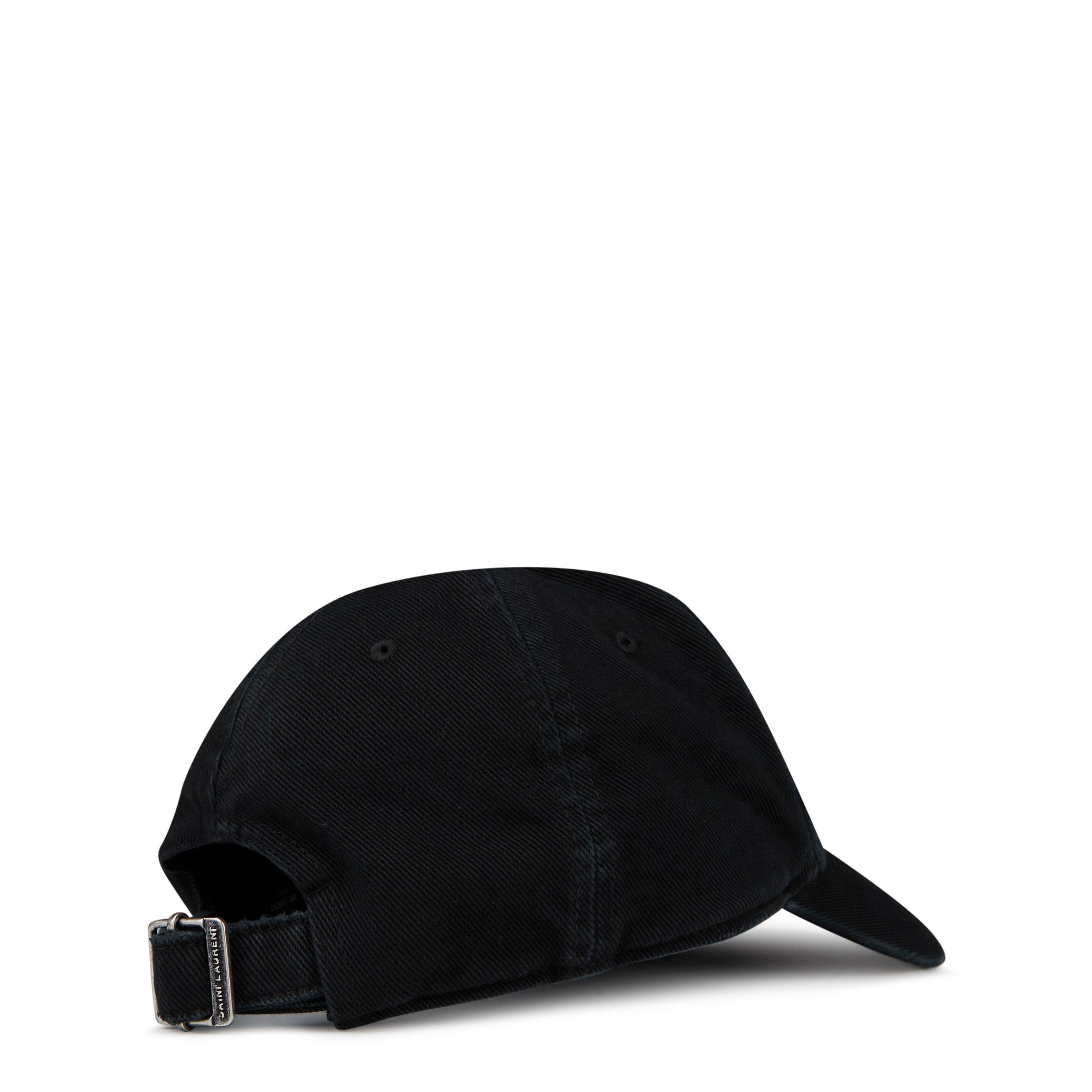 Black - Saint Laurent - Washed Denim Baseball Cap - 6
