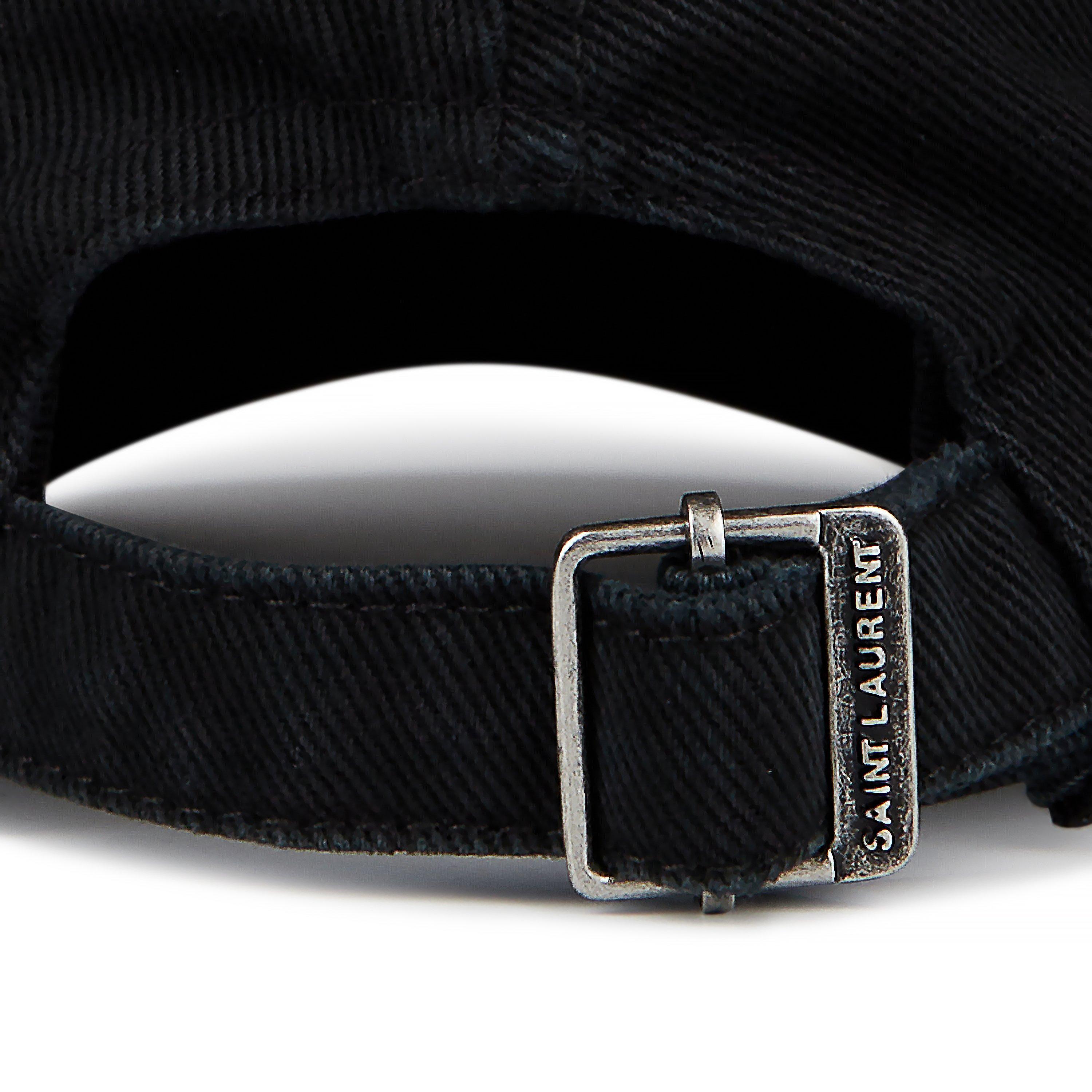 Black - Saint Laurent - Washed Denim Baseball Cap - 7