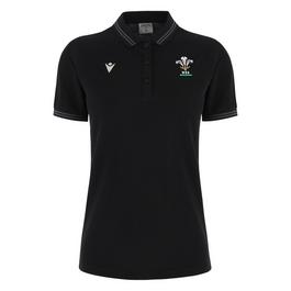 Macron Wales Rugby Union Polo Shirt 2024 2025 Womens